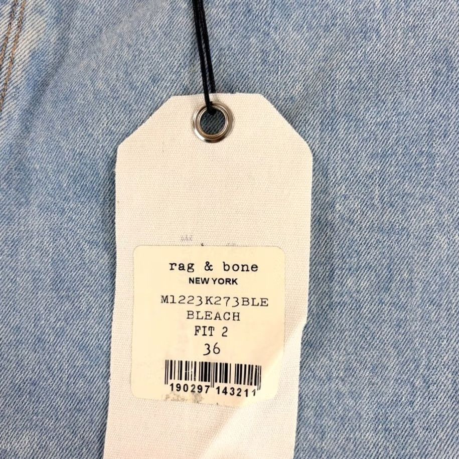 Rag & Bone rag & bone Fit 2 Slim Jeans Button Fly 5-Pocket Denim Bleach Blue 36x33 USA Made NWT Men IUSA USA Size US 36 / EU 52 - 5 Thumbnail