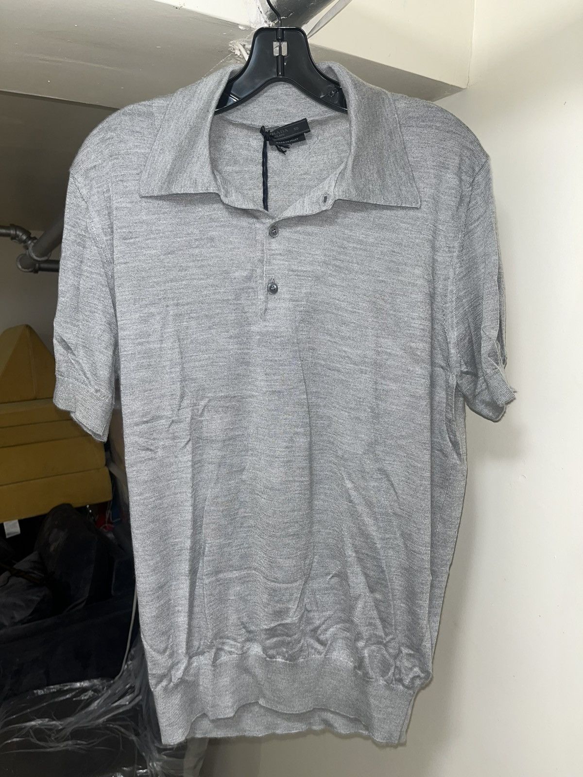 Prada Prada Cashmere Silk Polo Shirt Sz 50 Size US M / EU 48-50 / 2 - 2 Thumbnail