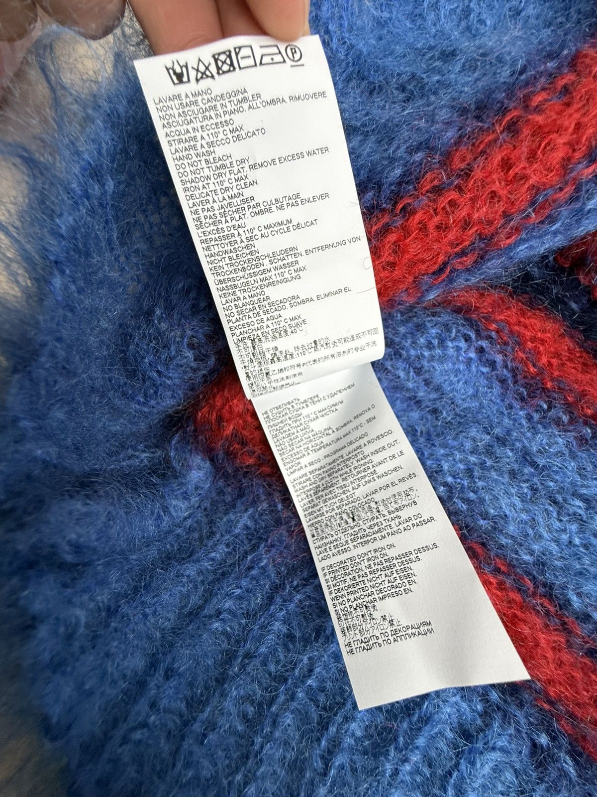 Marni FW19 Marni most wanted blue red cardigan Harry Styles M XL Size US M / EU 48-50 / 2 - 21 Thumbnail