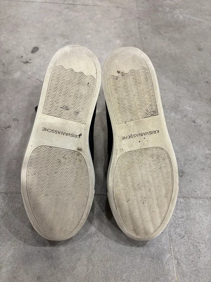 Kris Van Assche Kris Van Assche Black Leather Laced Eyeled Sneakers Size US 8 / EU 41 - 7 Thumbnail