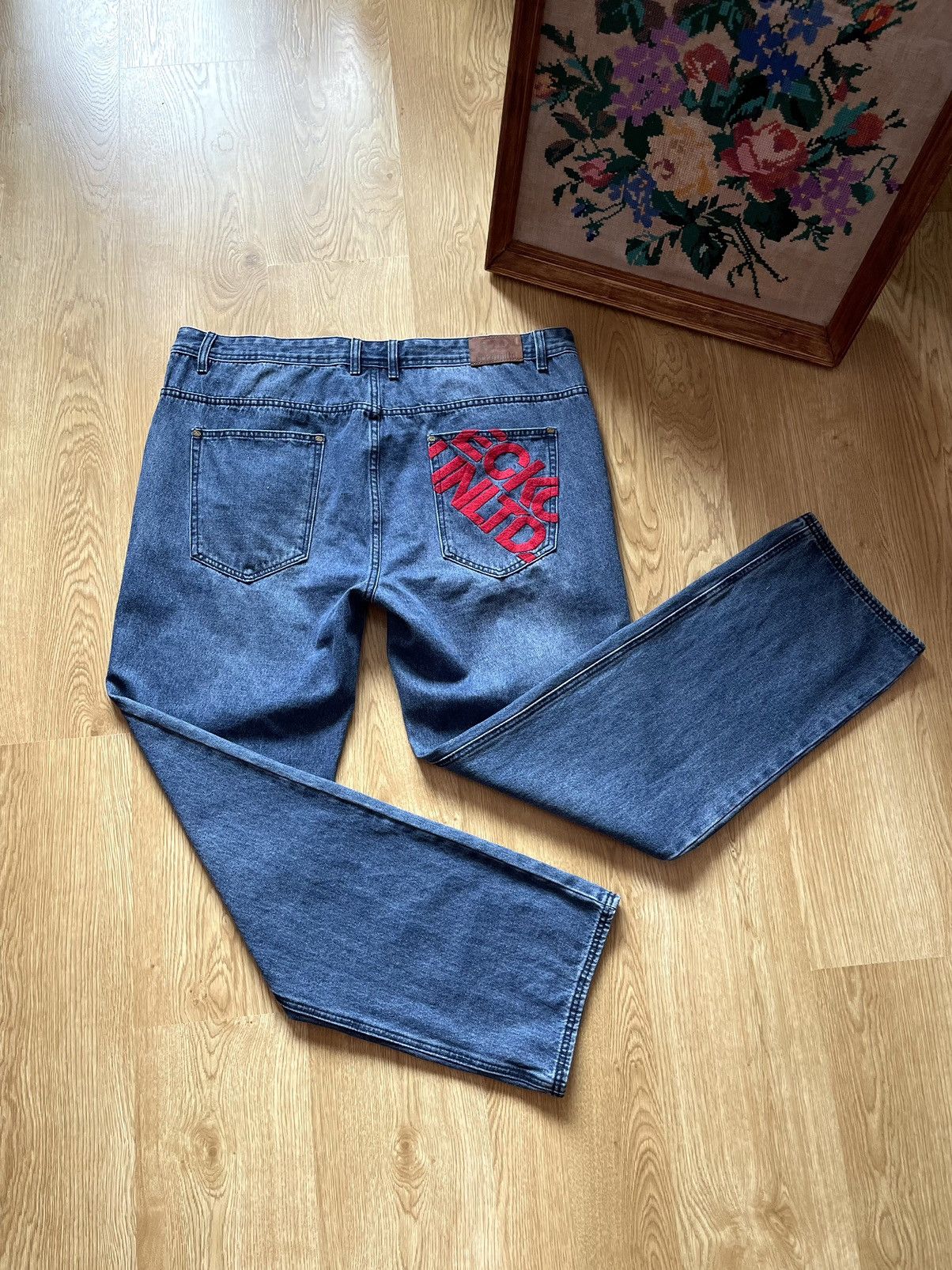 Ecko Unltd. Y2K Vintage Ecko Unltd Embroidered Baggy Denim Jeans Size US 36 / EU 52 - 2 Thumbnail