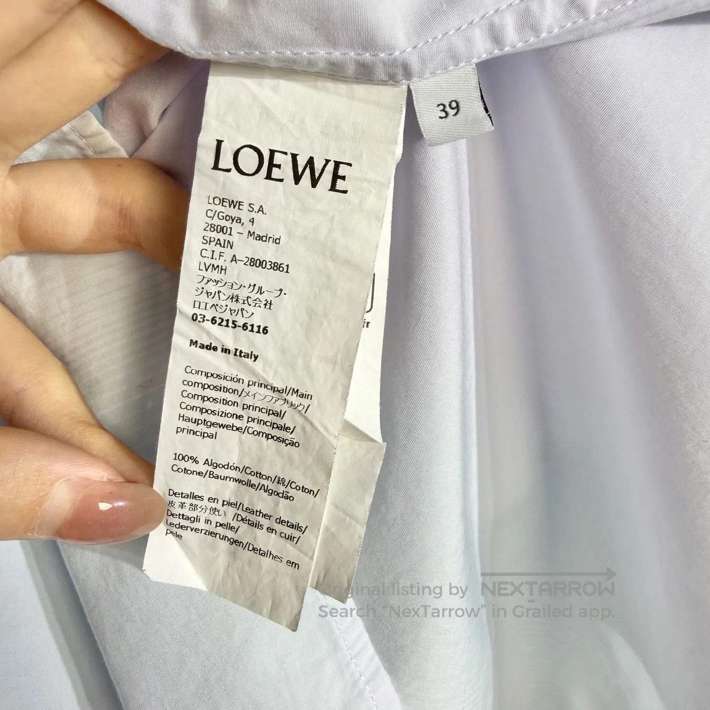Loewe Loewe 2024 SS Embroidered Logo Short-Sleeve Shirt. Size US M / EU 48-50 / 2 - 4 Thumbnail