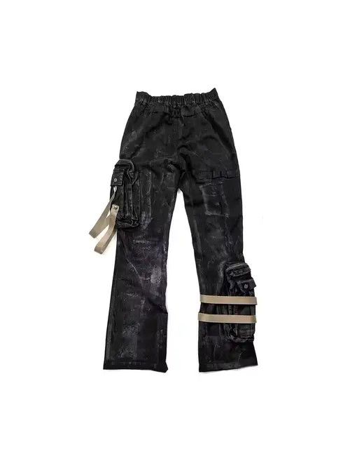 VIBE Punk Rock Heavy Industrial Detachable Streamer Cargo Pants Size US 32 / EU 48 - 7 Thumbnail