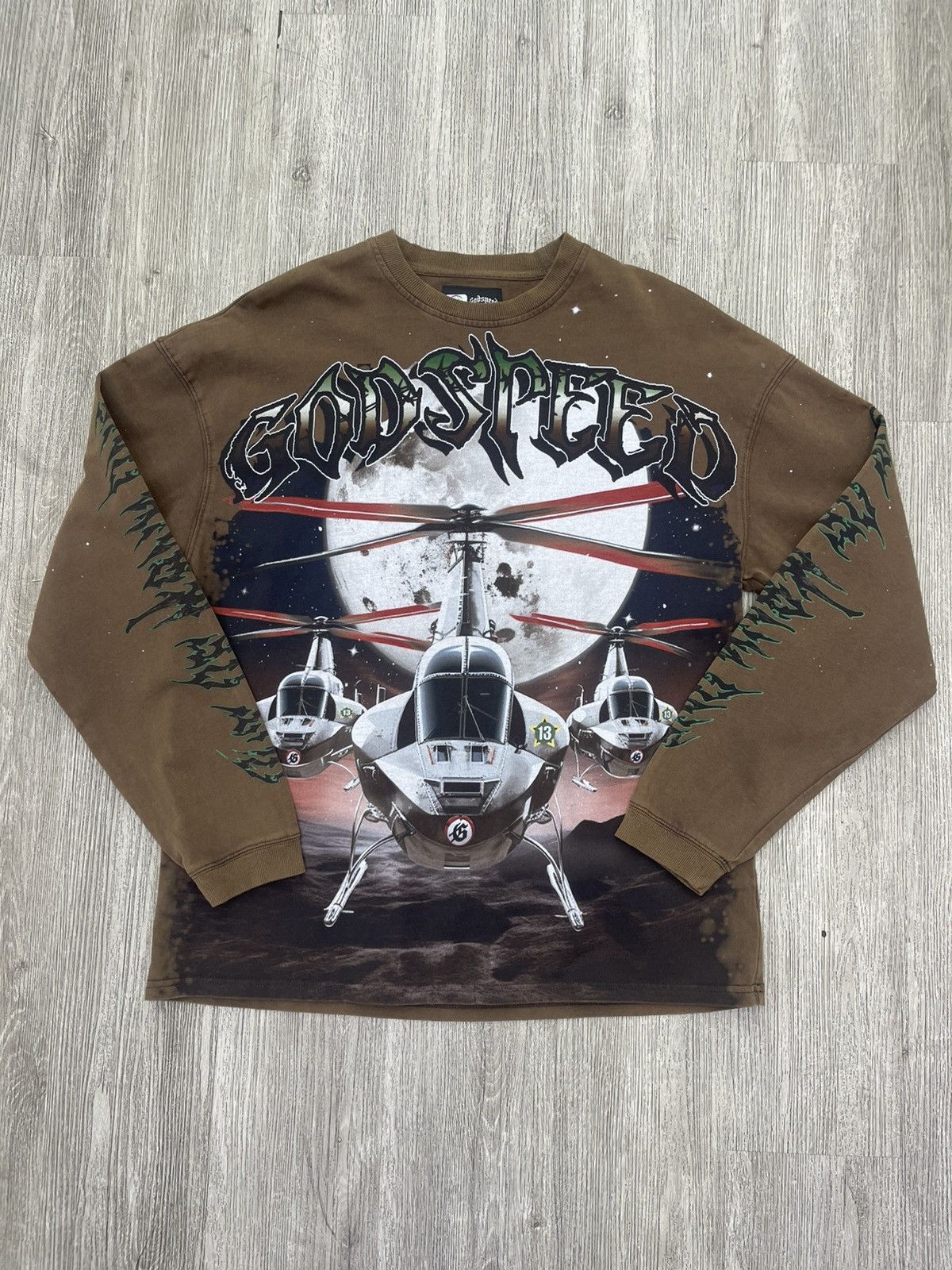Godspeed Godspeed longsleeve helicopter brown Size US S / EU 44-46 / 1 - 1 Thumbnail