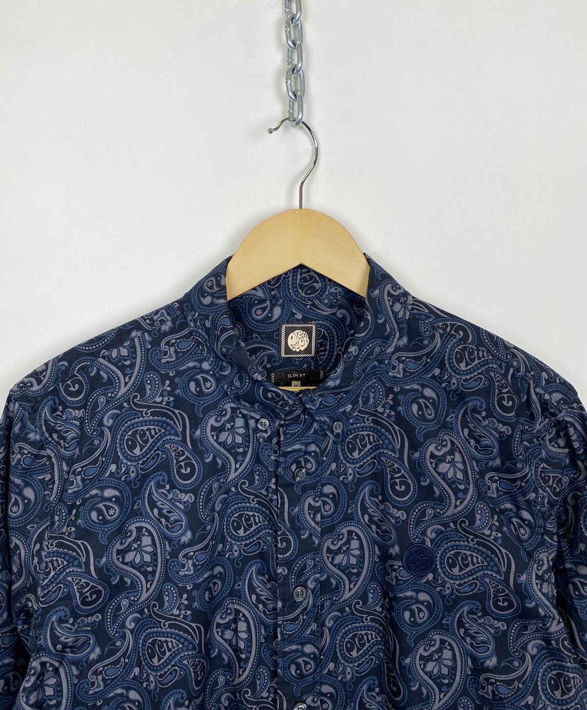 Pretty Green Pretty Green Slim Fit Shirt Buttons-Up Paisley Pattern Size US M / EU 48-50 / 2 - 2 Thumbnail