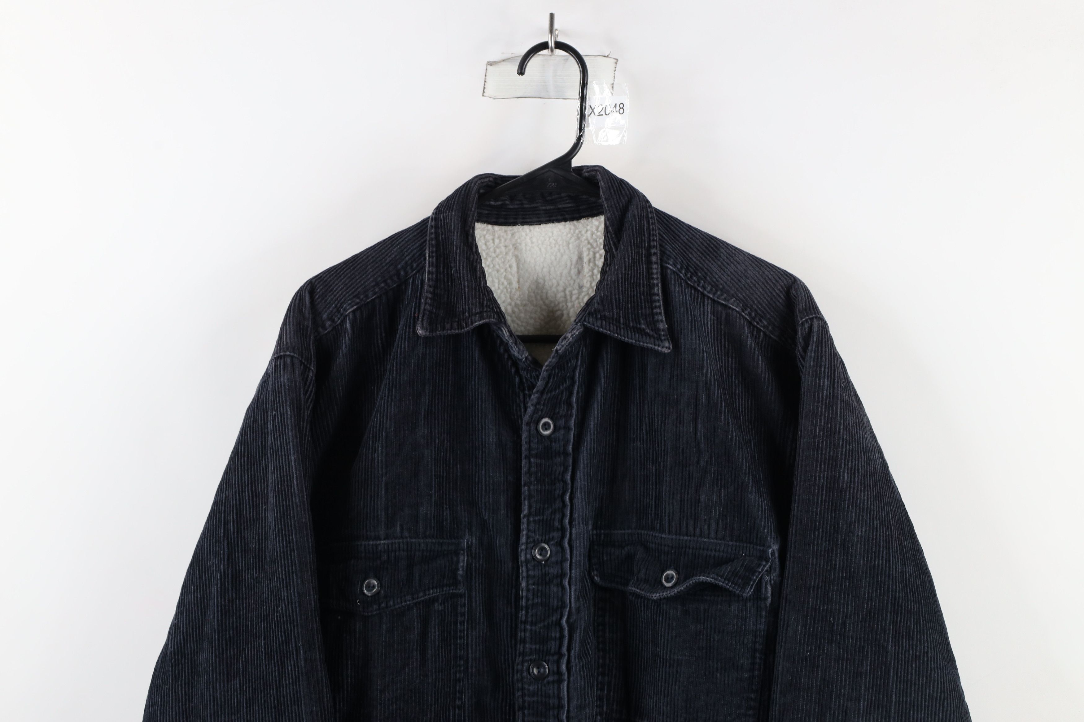 Vintage Vintage 90s Streetwear Fleece Lined Corduroy Shirt Jacket Size US M / EU 48-50 / 2 - 2 Thumbnail