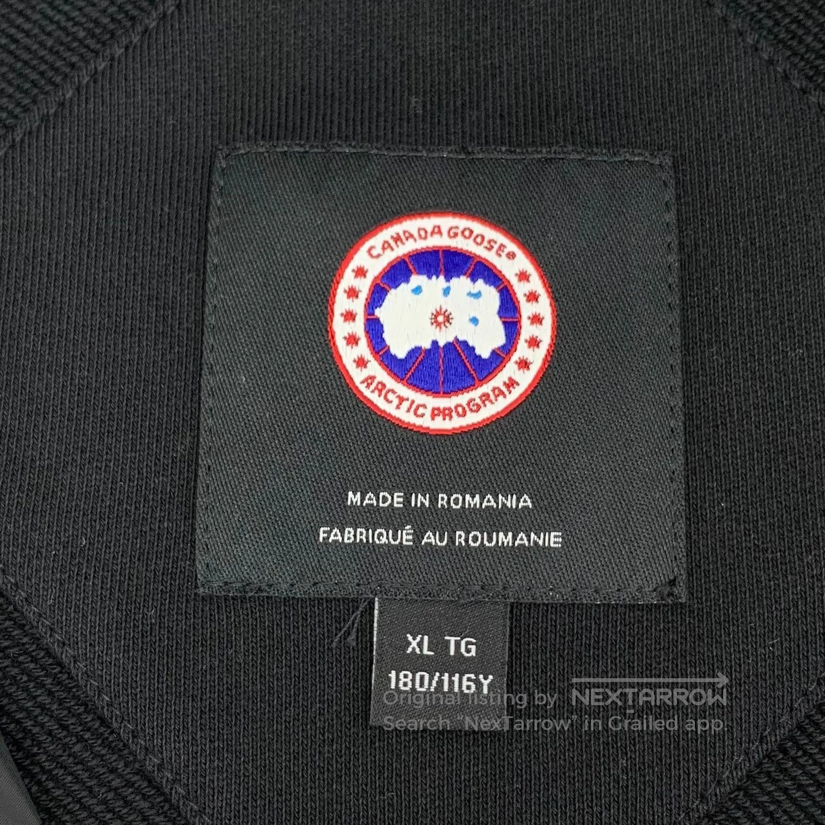 Canada Goose Canada Goose Black Logo Patch Collar Zipper Long Sleeve Do Size US XL / EU 56 / 4 - 6 Thumbnail