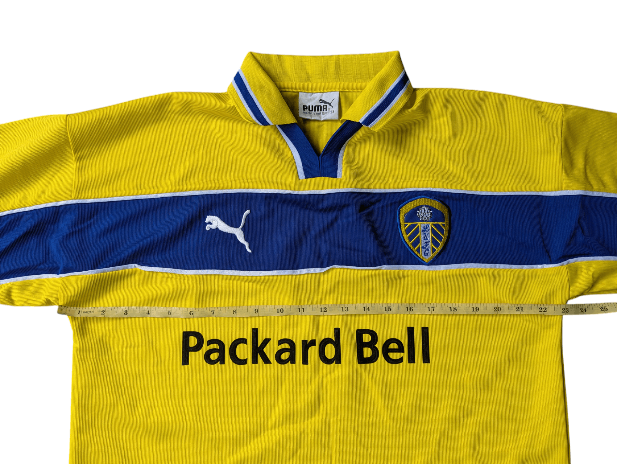 Vintage PUMA LEEDS UNITED 1999/2000 AWAY FOOTBALL SHIRT JERSEY Size US L / EU 52-54 / 3 - 7 Thumbnail