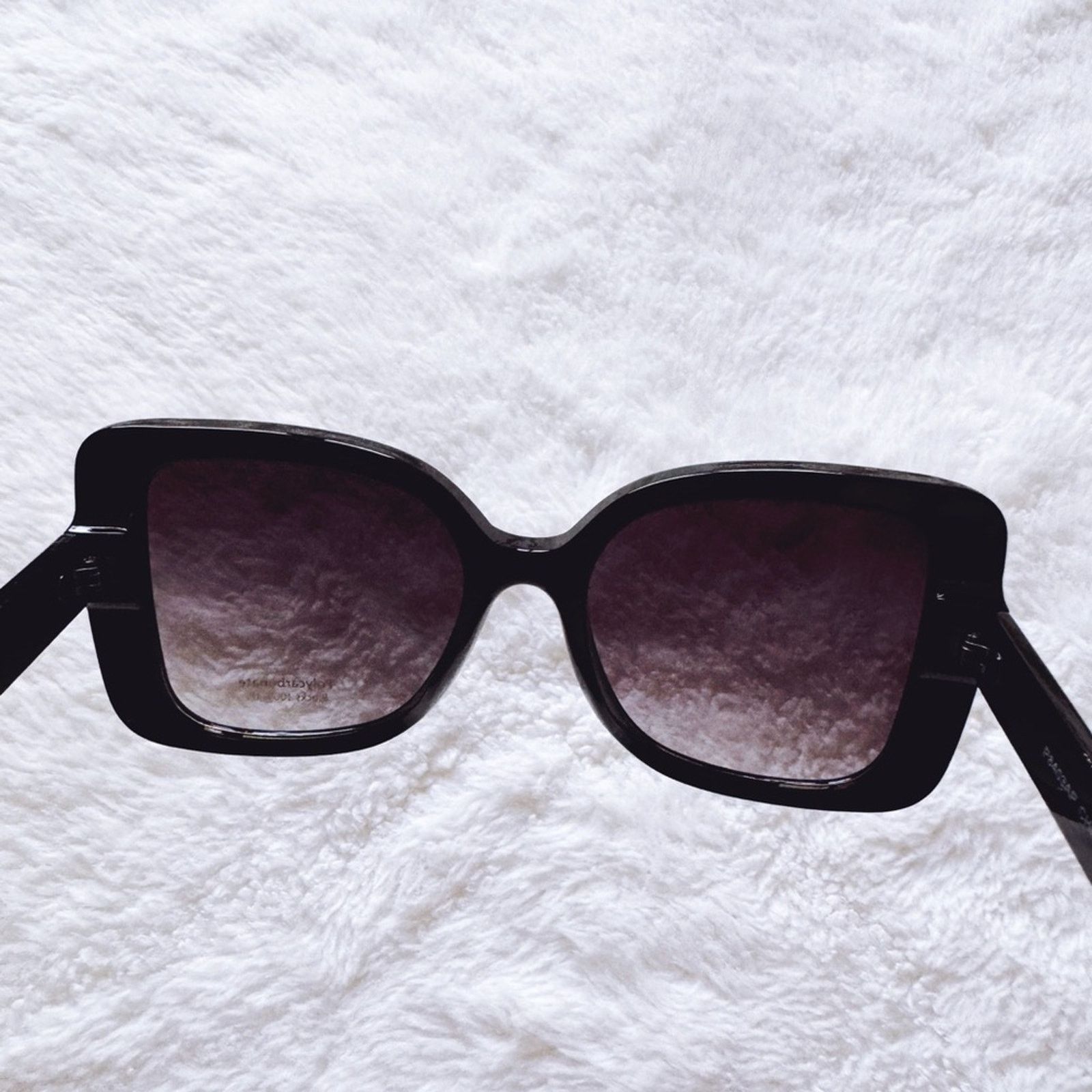 Other Eva Gloss Black Square-Framed Sunglasses Size ONE SIZE - 10 Thumbnail