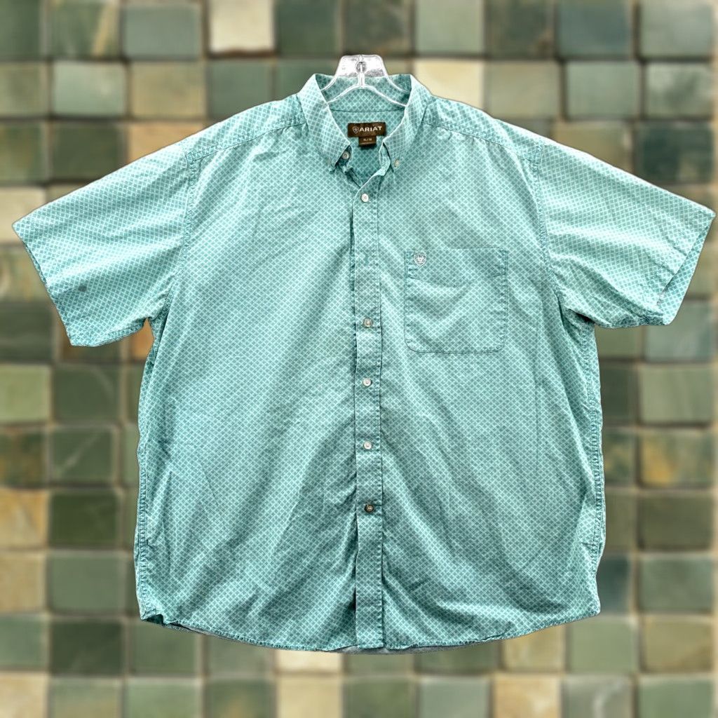 Ariat Ariat Shirt Men's XL Blue Pearl Snap Western Core Cowboy Y2k Rodeo Workwear Shirt Size US XL / EU 56 / 4 - 1 Thumbnail