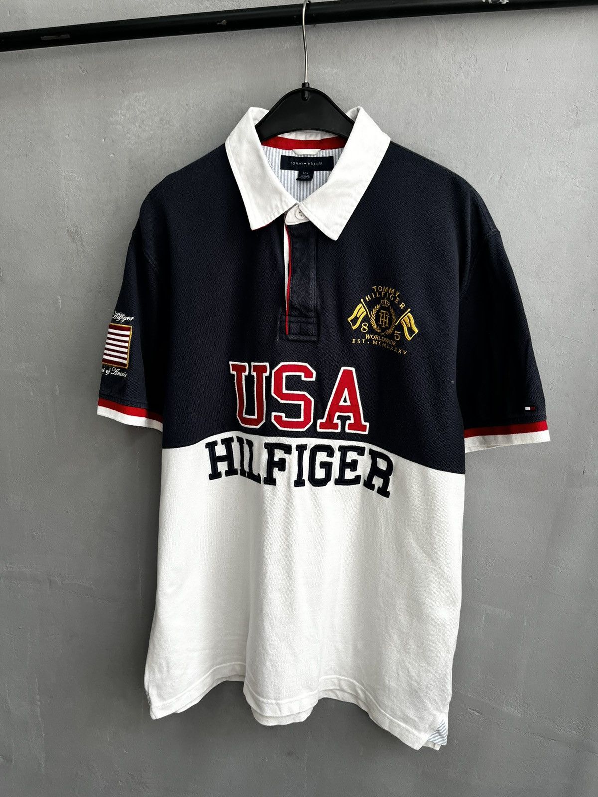 Tommy Hilfiger × Vintage Tommy Hilfiger polo USA vintage Size US L / EU 52-54 / 3 - 1 Thumbnail