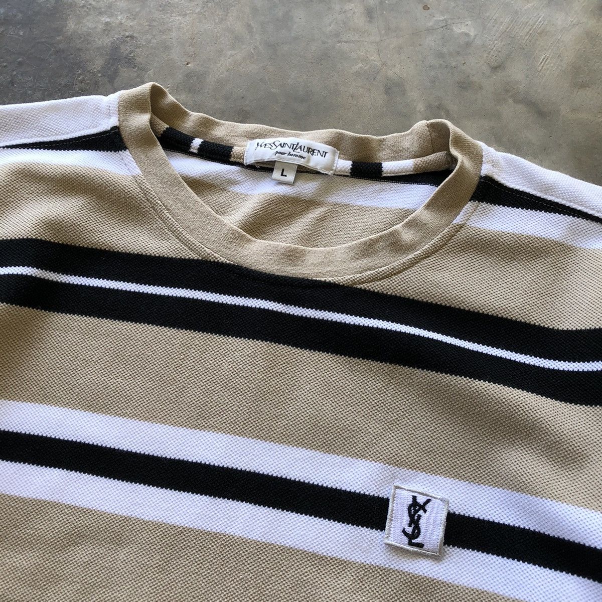 Yves Saint Laurent YSL Yves Saint Laurent Nice Stripe T-Shirt Size US L / EU 52-54 / 3 - 3 Thumbnail