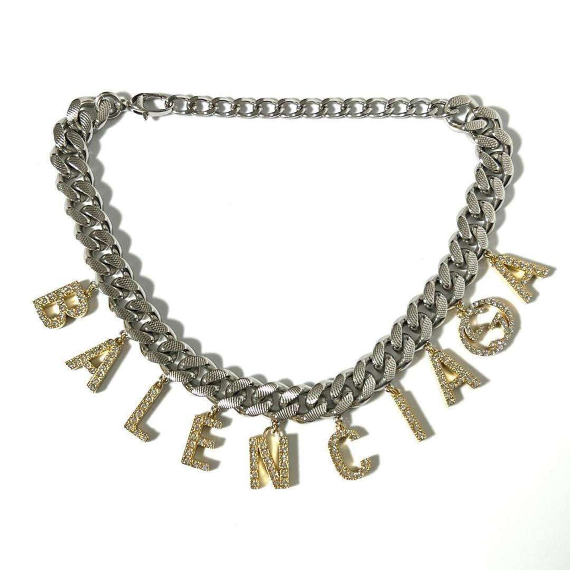 Gucci GUCCI BALENCIAGA Men's Script Choker Pendant Necklace Size ONE SIZE - 1 Thumbnail