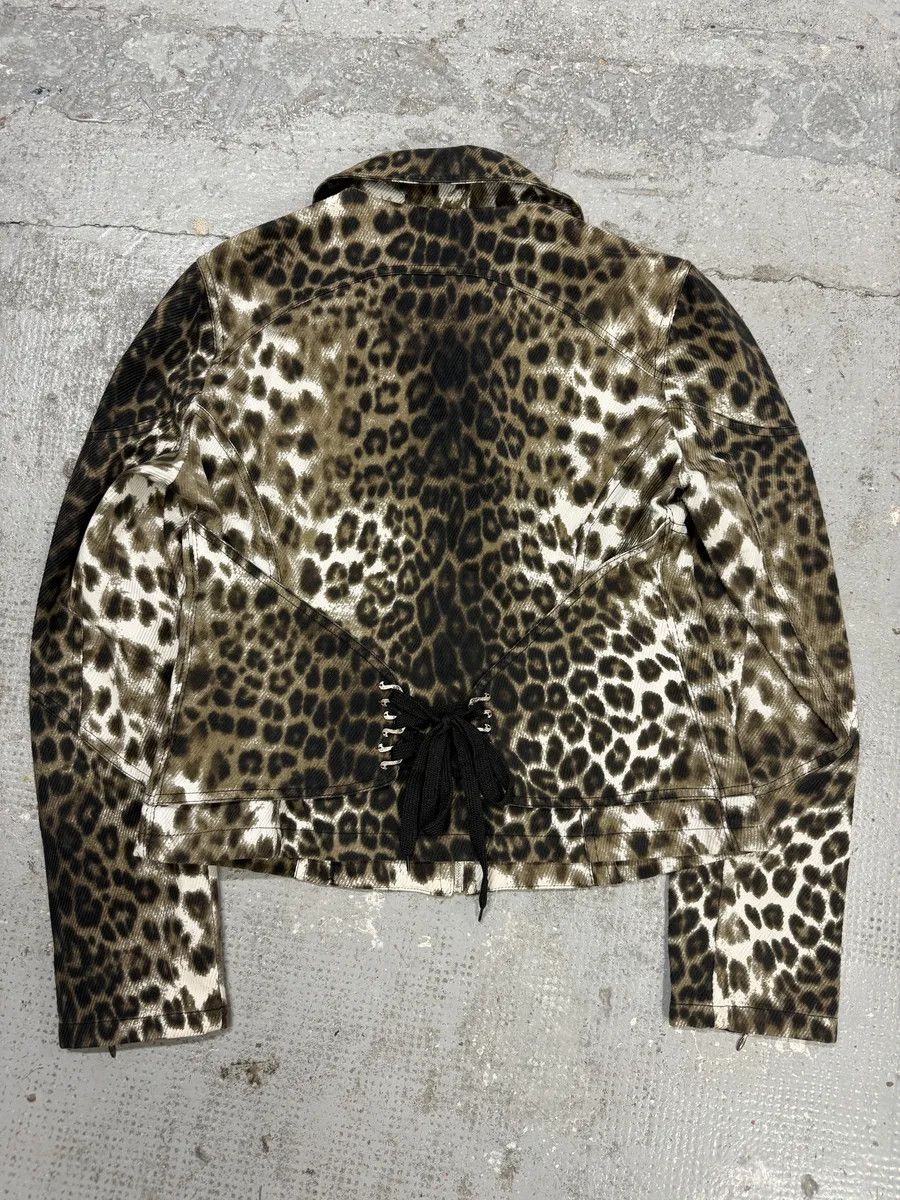Roberto Cavalli 2000s Roberto Cavalli Leopard Print Zip Jacket Size M / US 6-8 / IT 42-44 - 5 Thumbnail
