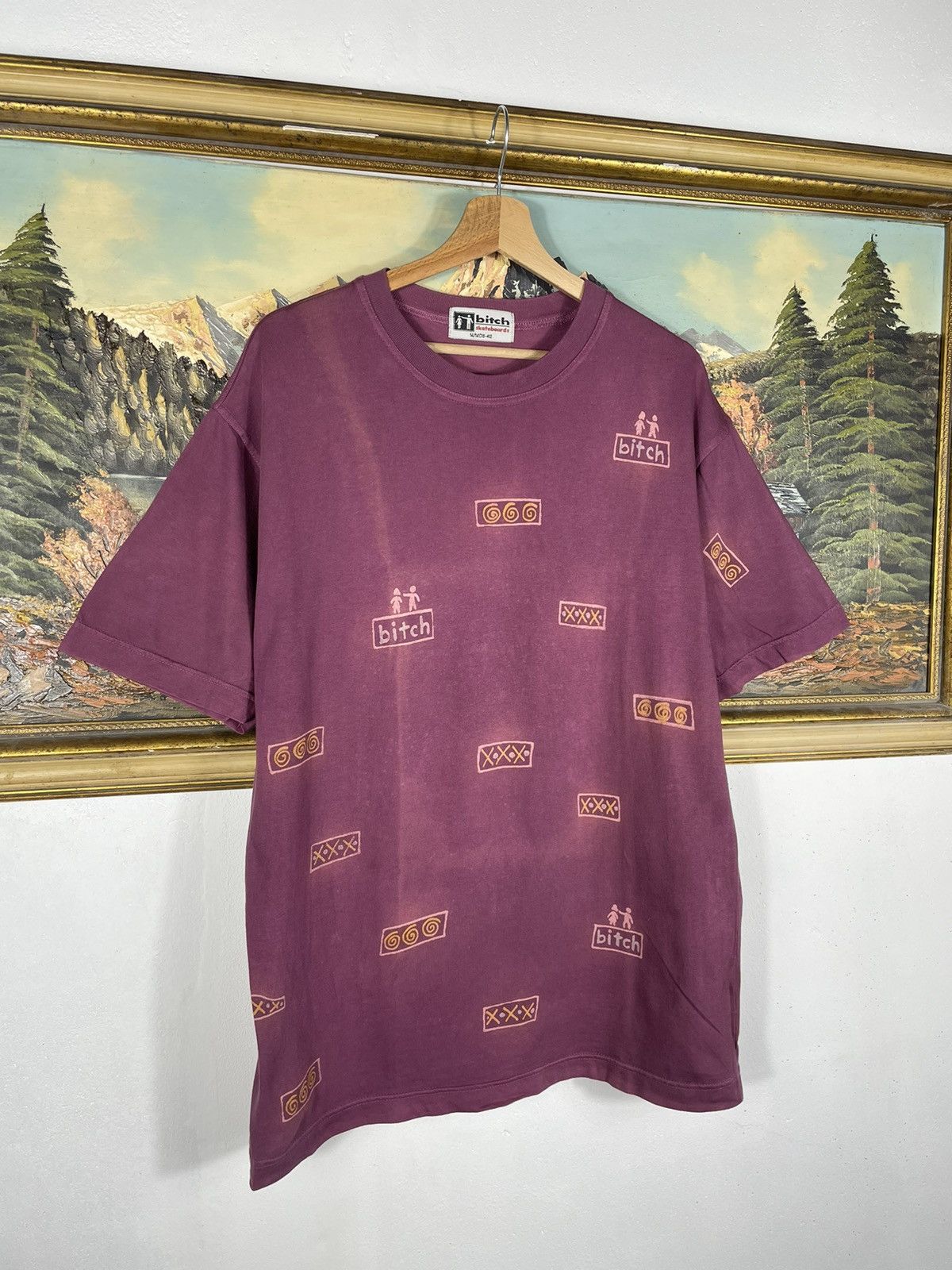 Hook-Ups × Vintage Vintage Retro 90s Bitch Skateboard tee baggy boxy oversize Size US M / EU 48-50 / 2 - 3 Thumbnail
