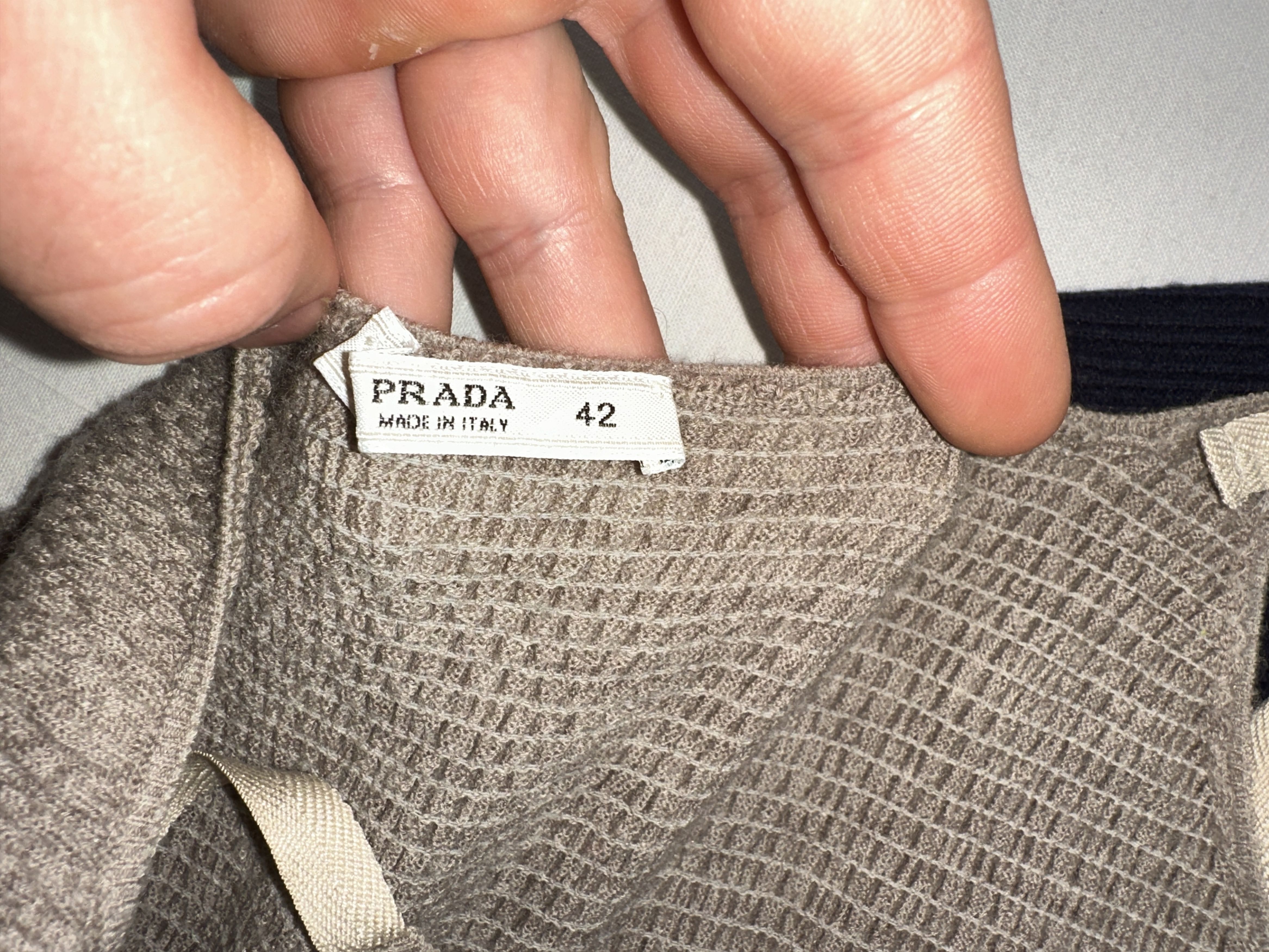 Prada Rare Prada Milano Wool & Silk Textured Knit Top Size 42 Size M / US 6-8 / IT 42-44 - 3 Thumbnail