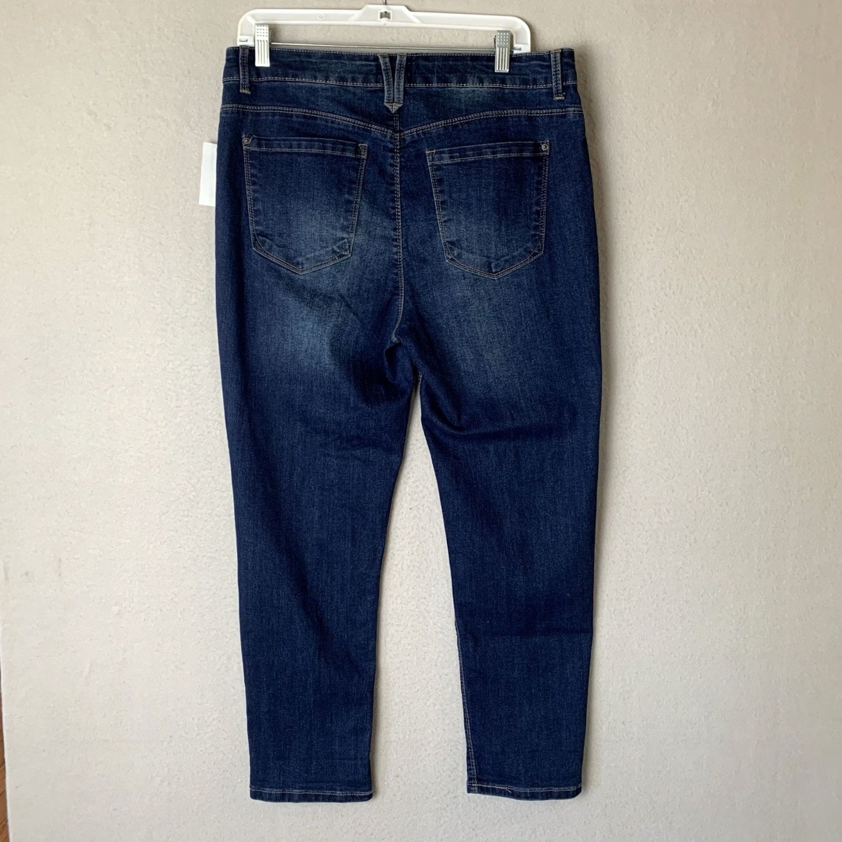 Vintage Curve Appeal Jeans Women 14 Blue Straight Leg NWT Size 36" / US 14 / IT 50 - 2 Thumbnail