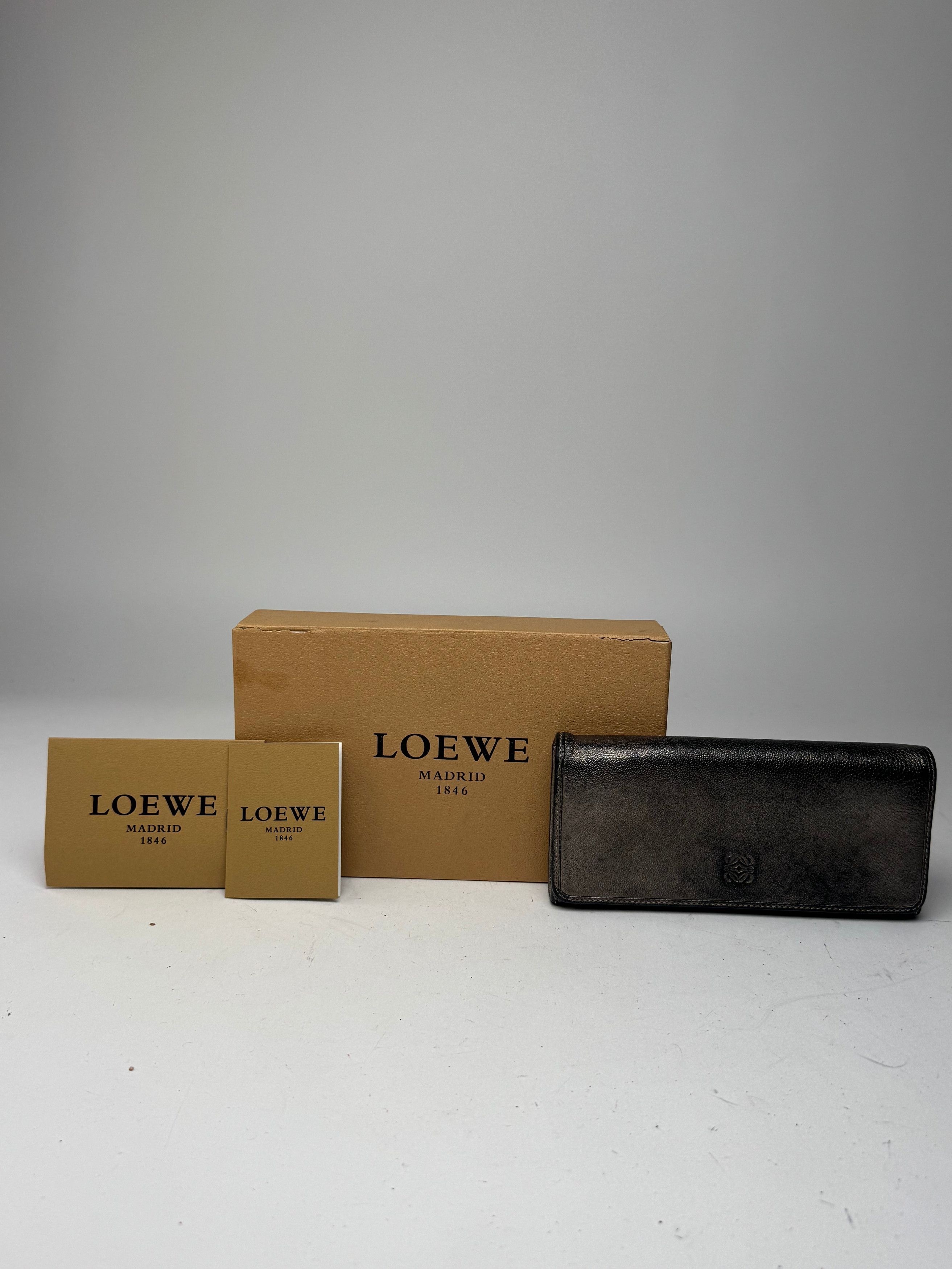 Vintage Madrid Leather Wallet Anthracite