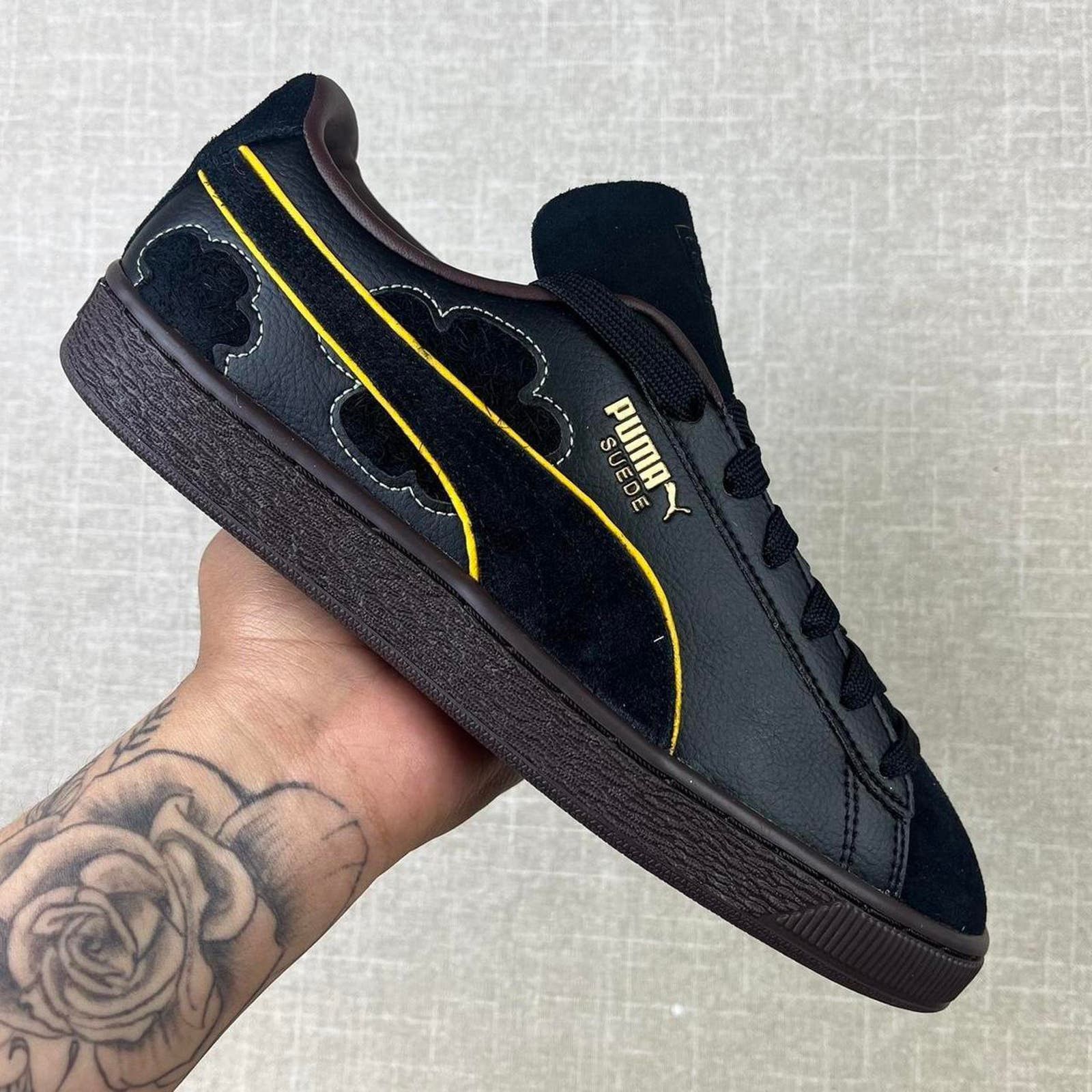 image of Puma X One Piece Suede “Blackbeard Teech” Shoes, Men's (Size 9.5)