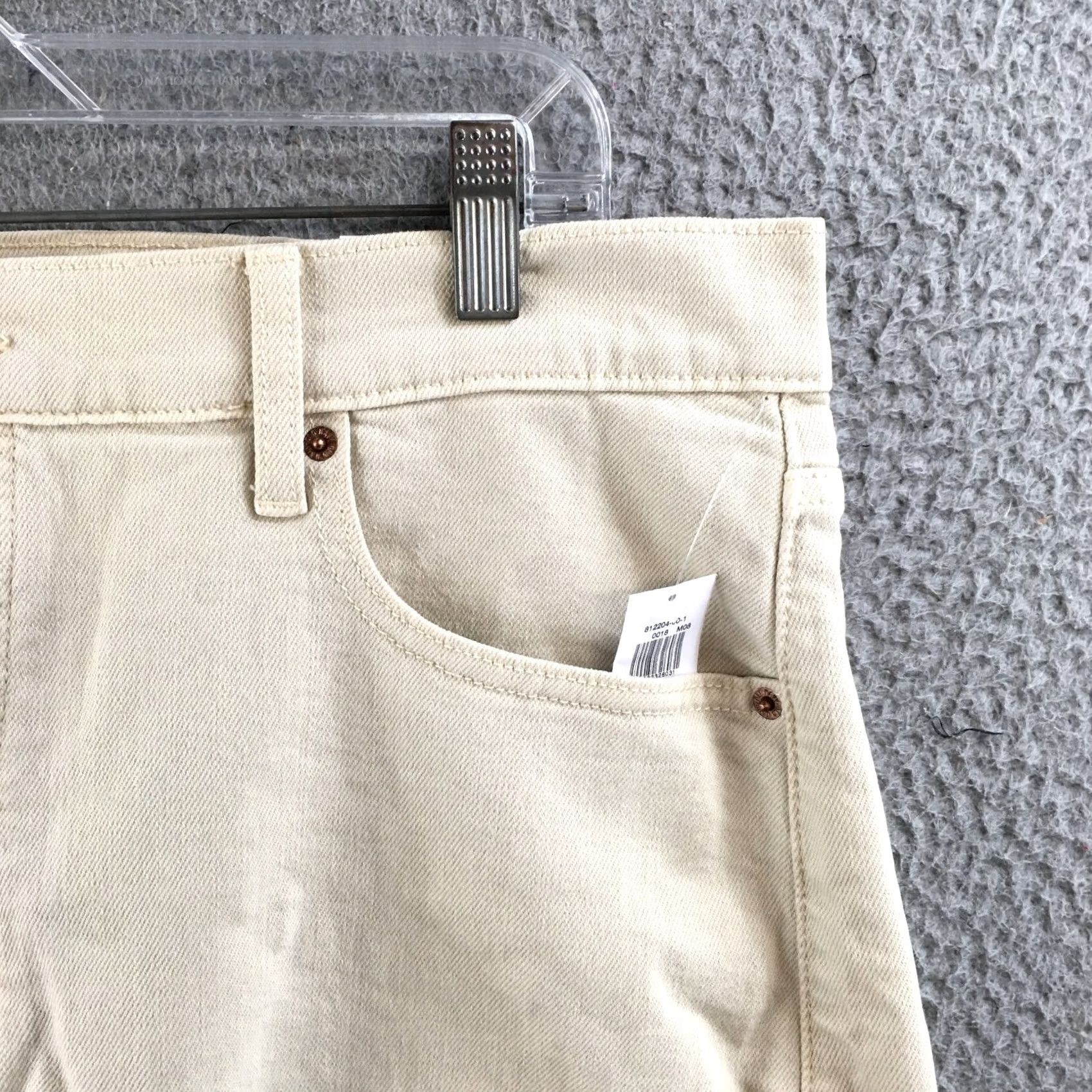 Old Navy Old Navy Shorts Womens 18 Sky-Hi A-Line Beige High Rise Denim Button Fly Shorts Size 40" / US 18 - 3 Thumbnail