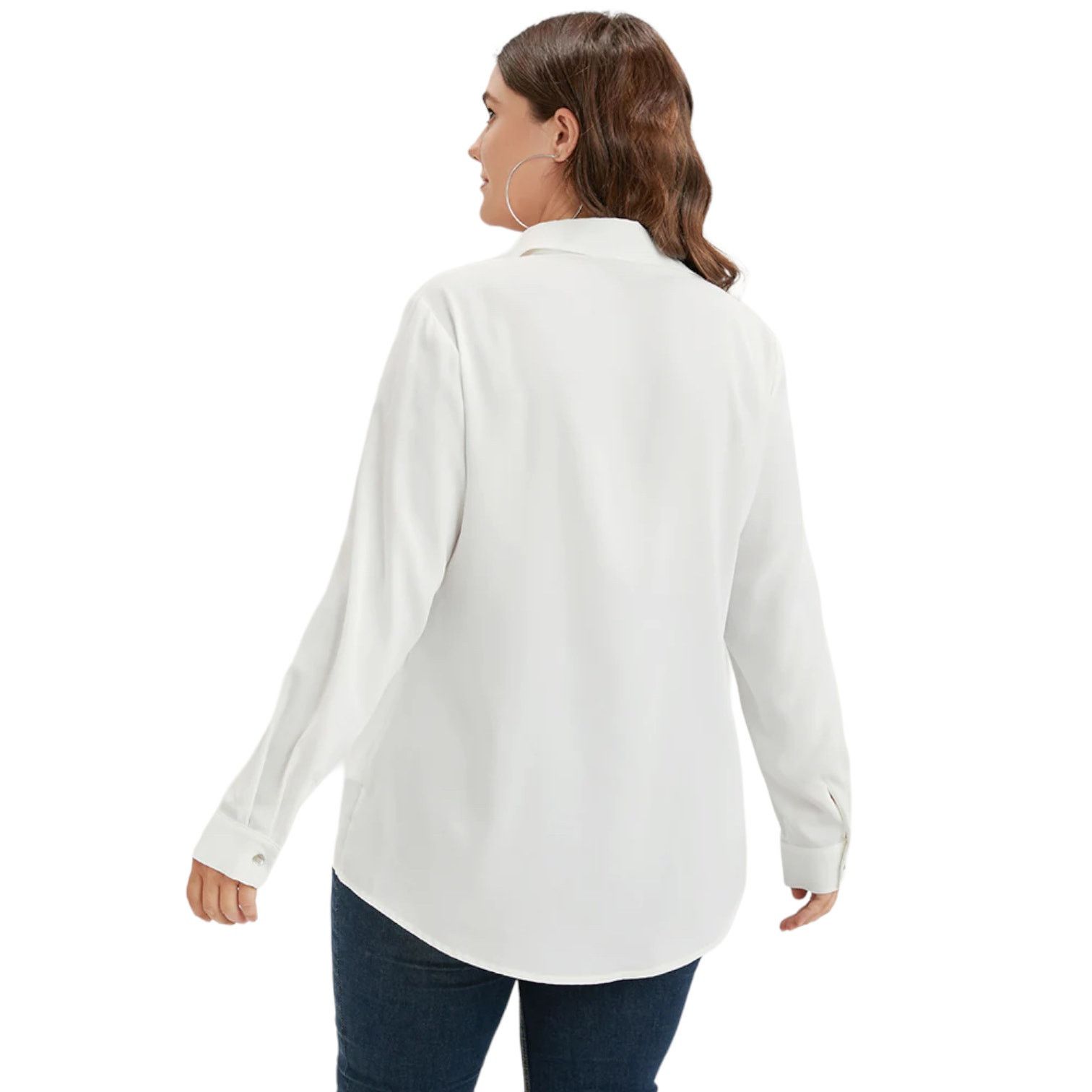 Other BloomChic White Long Sleeve Collared Shirt Size 12 NEW Size XL / US 12-14 / IT 48-50 - 3 Thumbnail