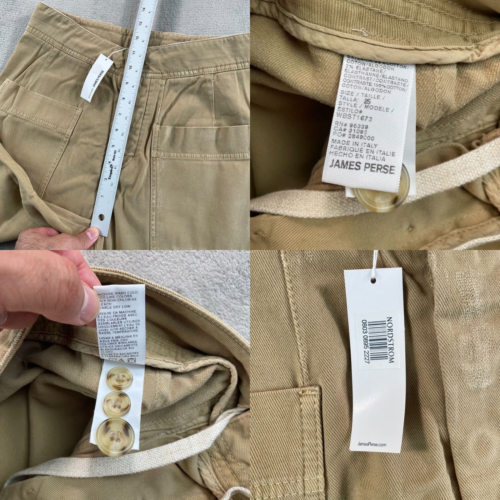 James Perse James Perse Crop Twill Pants Women 29 Tabac Stretch Cotton NWT Verified 25 Beig﻿e Size 42" / US 20 - 9 Thumbnail