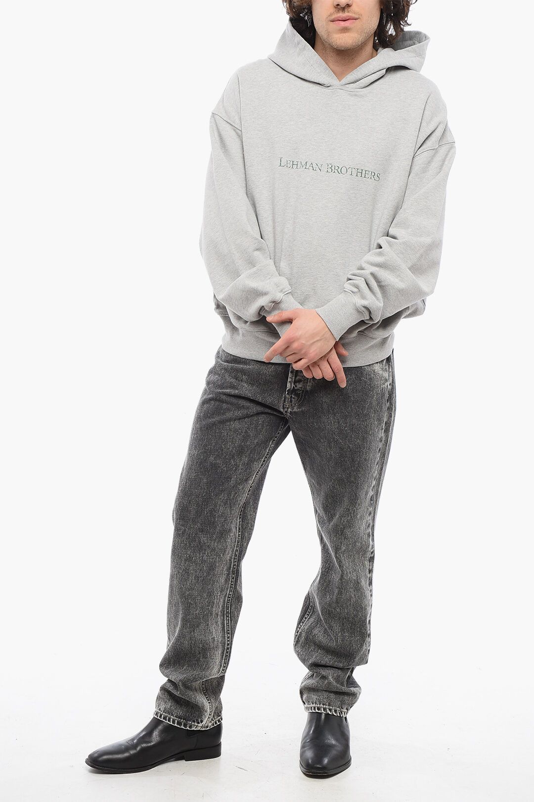 1989 STUDIO og1mm0725 Cotton Lehman Brothers Hoodie in Grey Size US XS / EU 42 / 0 - 4 Thumbnail