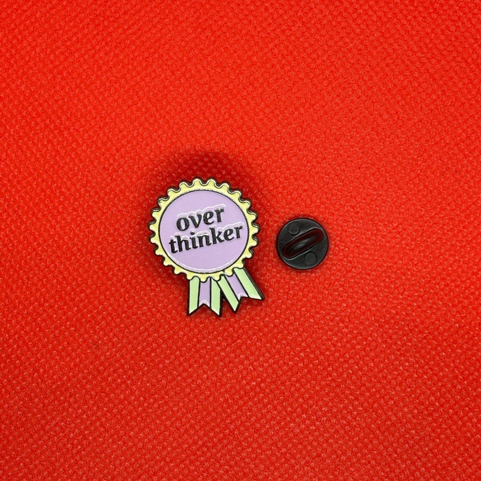Other Over Thinker Award Ribbon Pin Brooch Size ONE SIZE - 1 Thumbnail