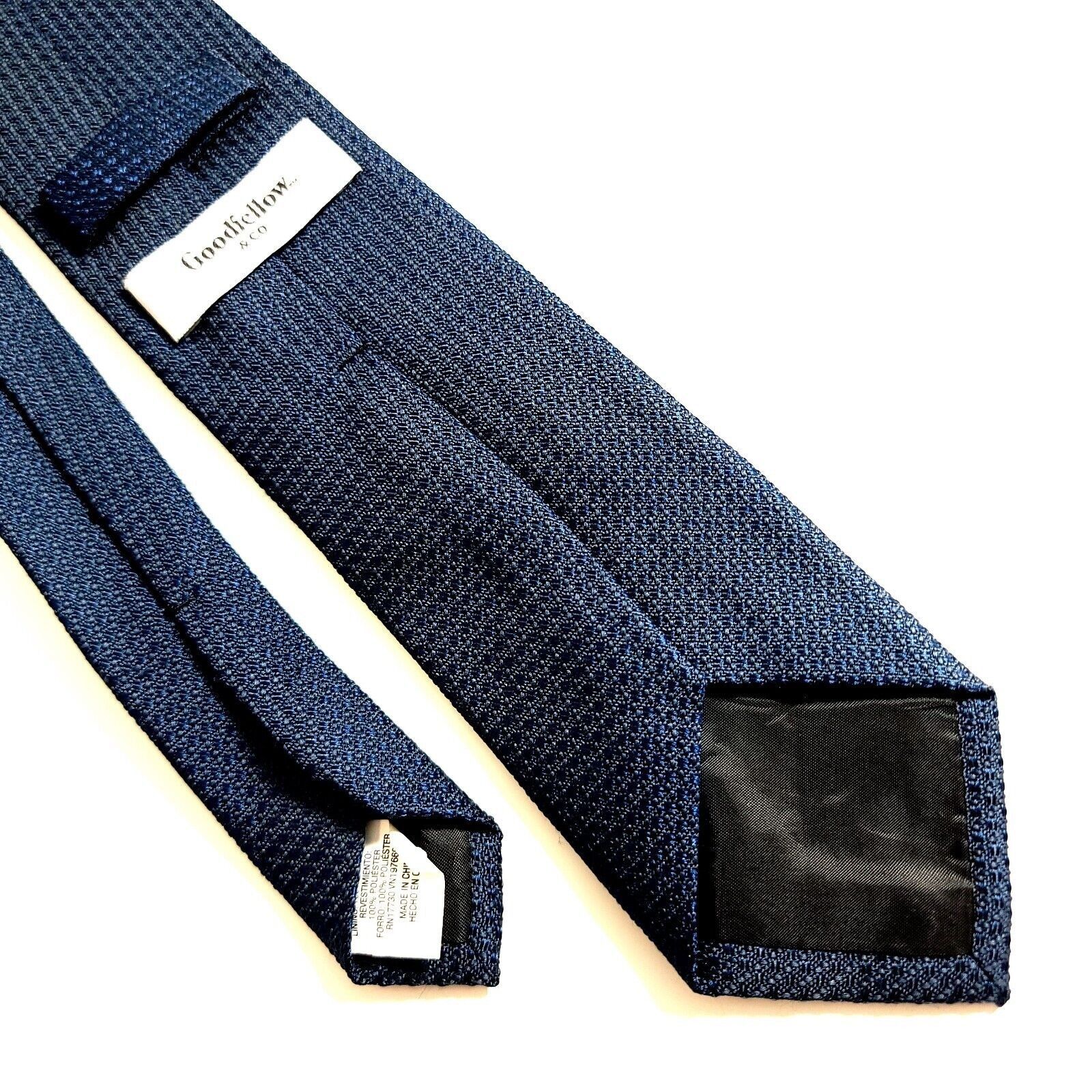 Designer Goodfellow & Co Blue Polyester Woven Geometric Skinny Tie Size ONE SIZE - 5 Thumbnail
