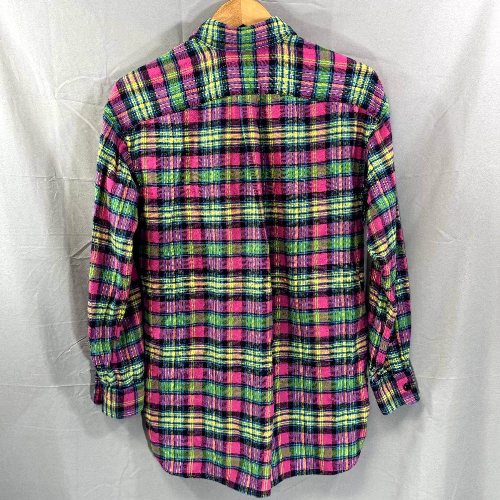 Polo Ralph Lauren Polo Ralph Lauren Shirt Mens Medium Pink Green Plaid Flannel Long Sleeve Cotton Button-Up Casual Size US M / EU 48-50 / 2 - 2 Thumbnail
