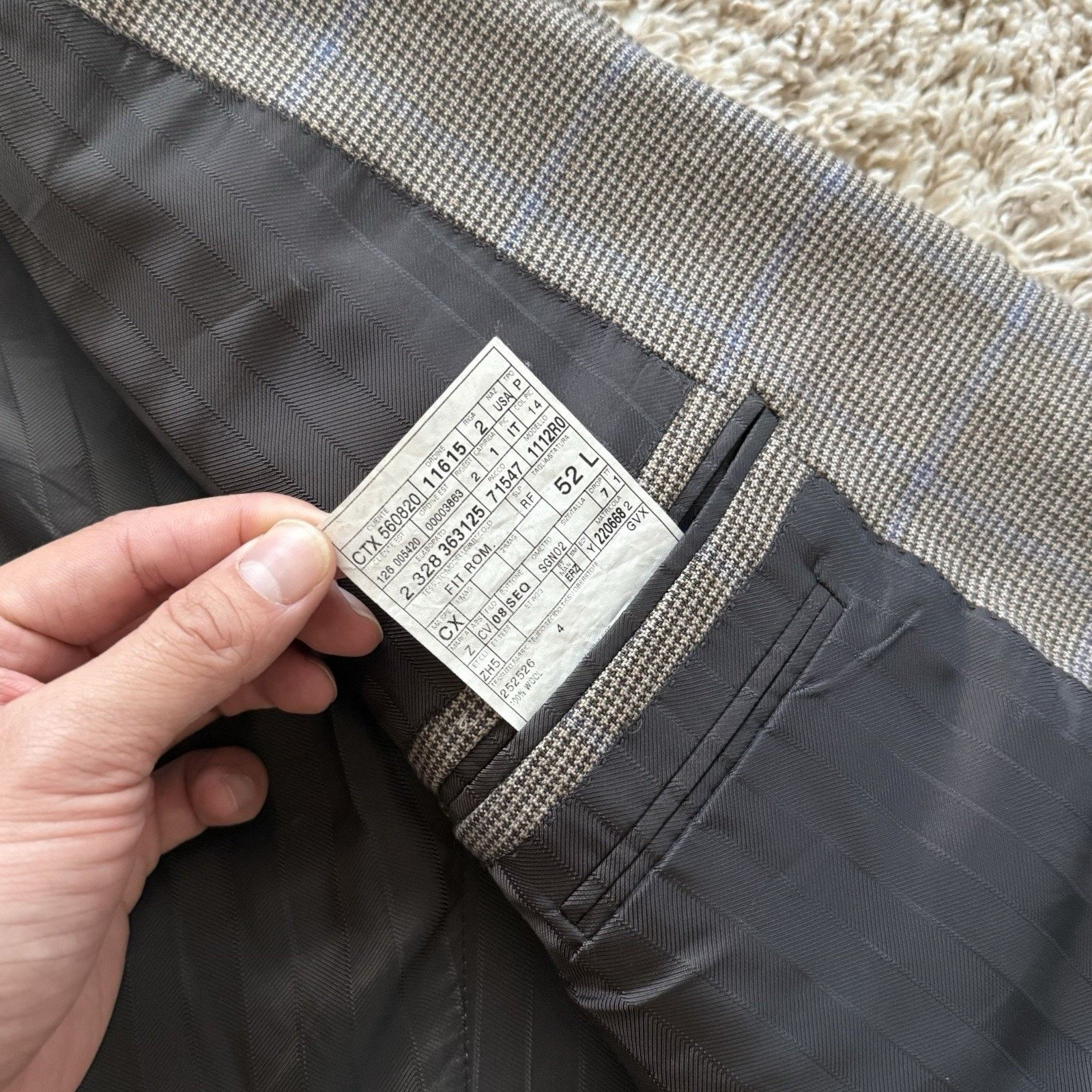 Ermenegildo Zegna Ermenegildo Zegna Wool Trofeo Brown Suit Jacket Size 52 L Size 52L - 9 Thumbnail
