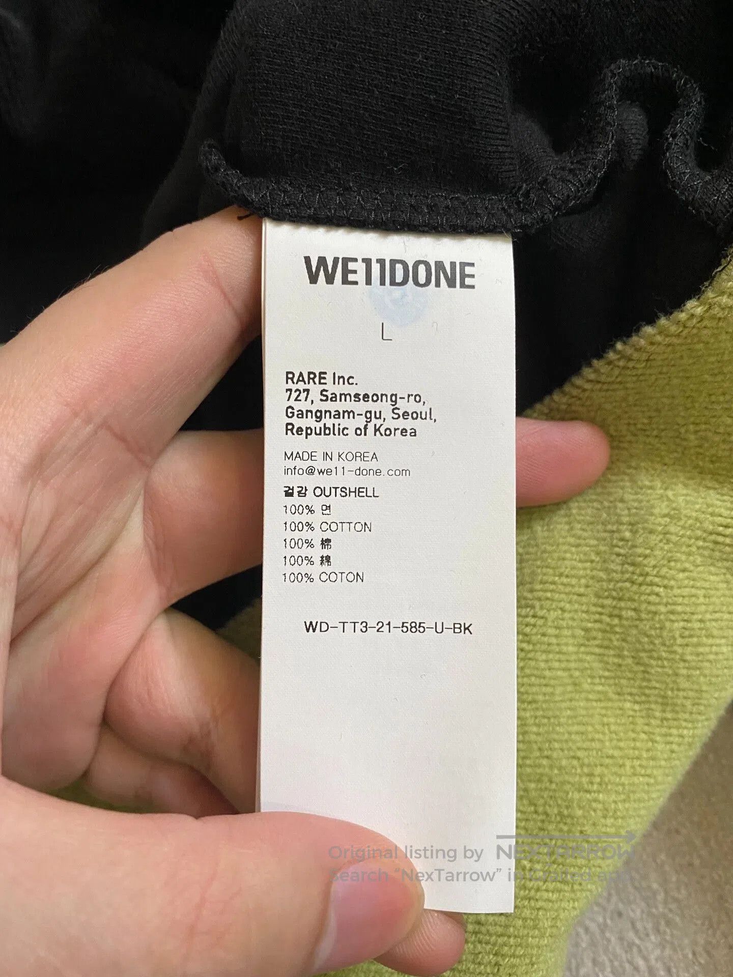 WE11DONE we11done color-block high neckline sweatshirt. Size US L / EU 52-54 / 3 - 5 Thumbnail