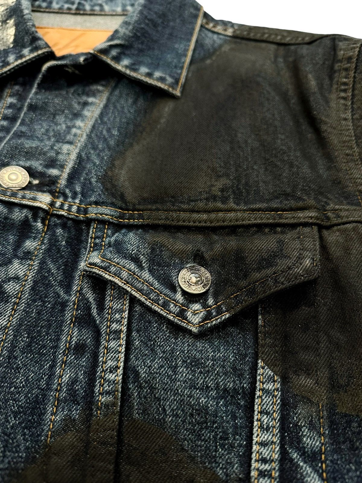 Yohji Yamamoto x Spotted Horse Craft Painted Z-Denim Trucker Jacket Size US M / EU 48-50 / 2 - 4 Thumbnail