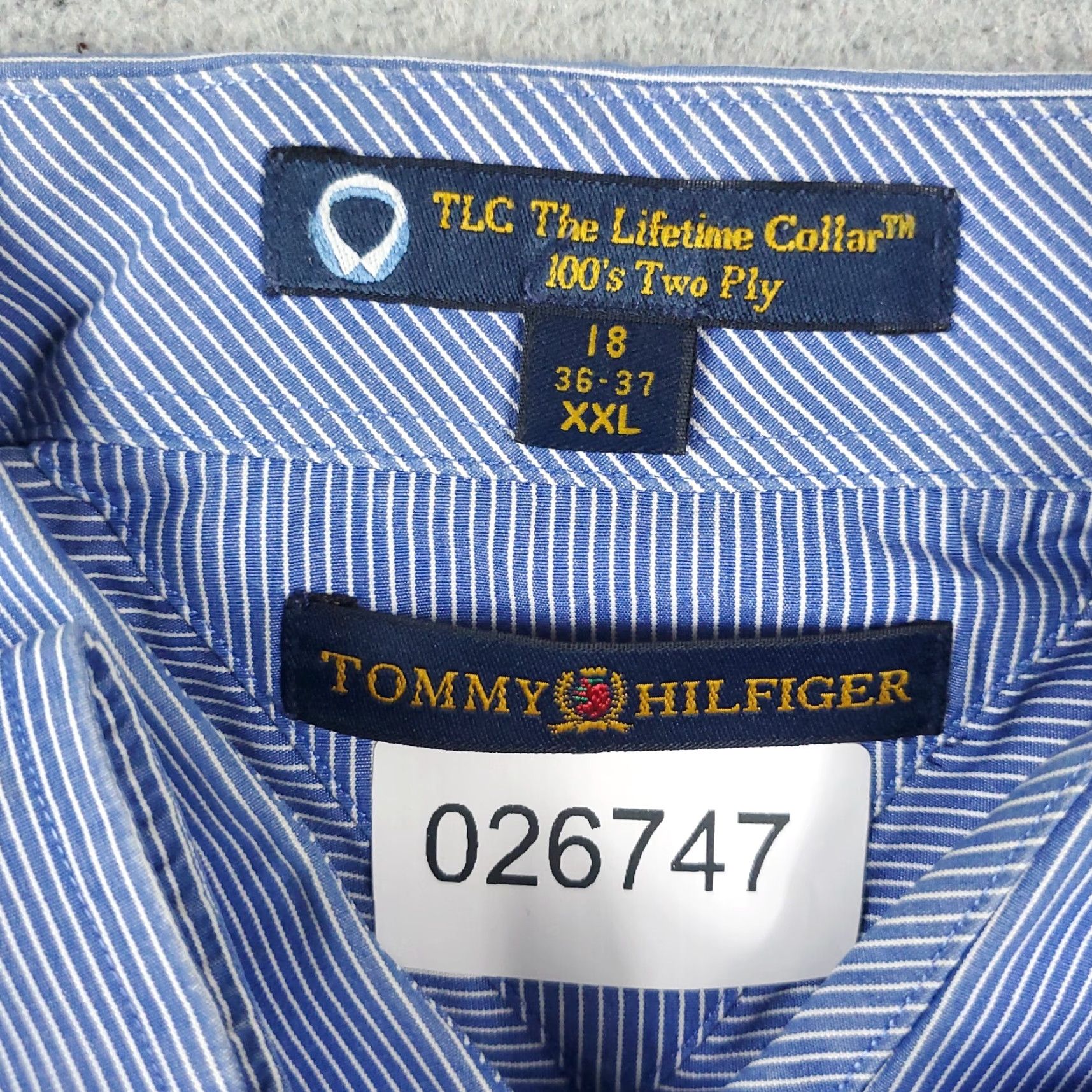 Tommy Hilfiger VINTAGE Tommy Hilfiger Shirt Mens 2XL Blue Striped Button-Up Long Sleeve Casual, Business, Formal, Preppy Mens 2XL Blue Striped Button-Up Long Sleeve Size US XXL / EU 58 / 5 - 7 Thumbnail