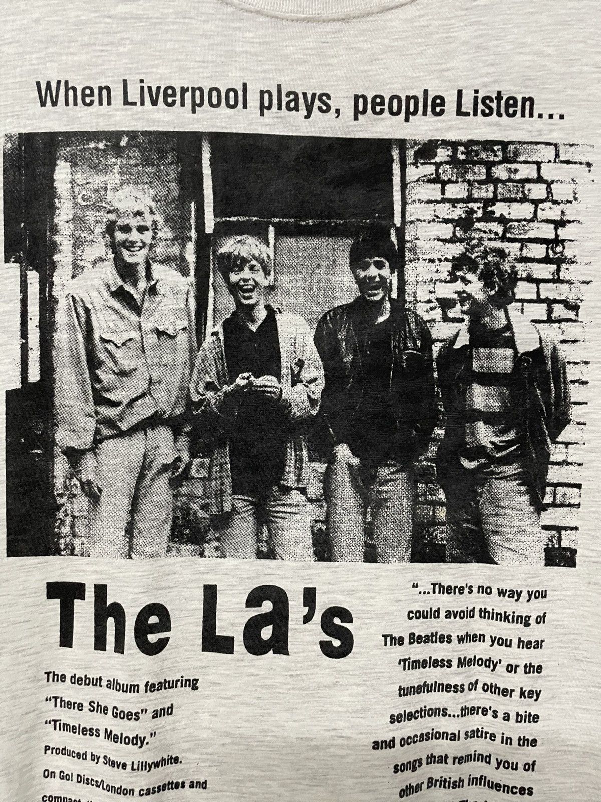 Vintage Vintage 1991 The La’s Band Liverpool Plays Eye Rare Tee Size US XL / EU 56 / 4 - 11 Thumbnail