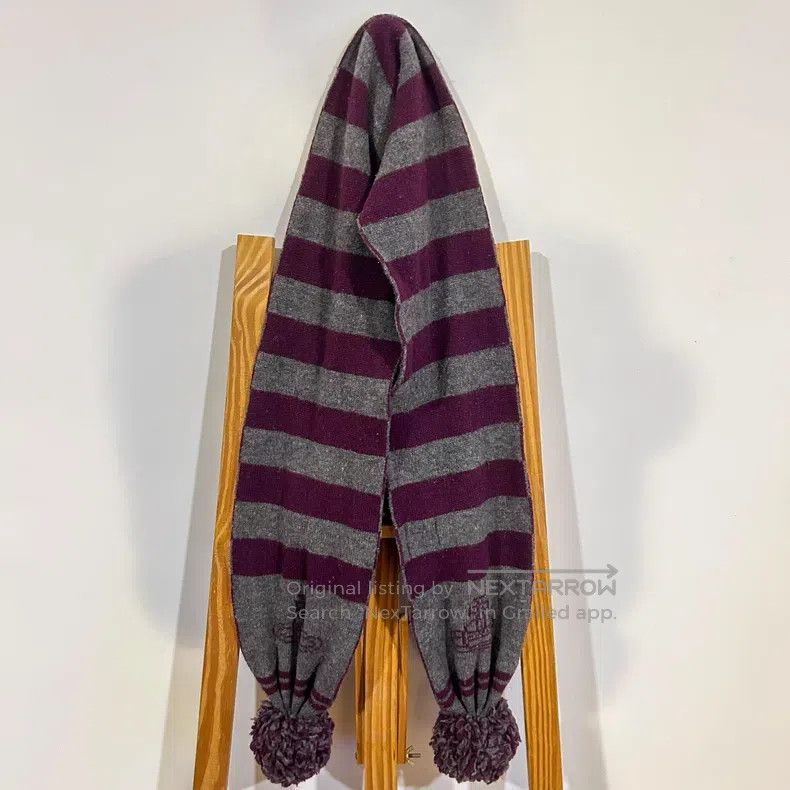 Vivienne Westwood Vivienne Westwood Saturn knitted beanie, striped pom-pom s Size ONE SIZE - 5 Thumbnail