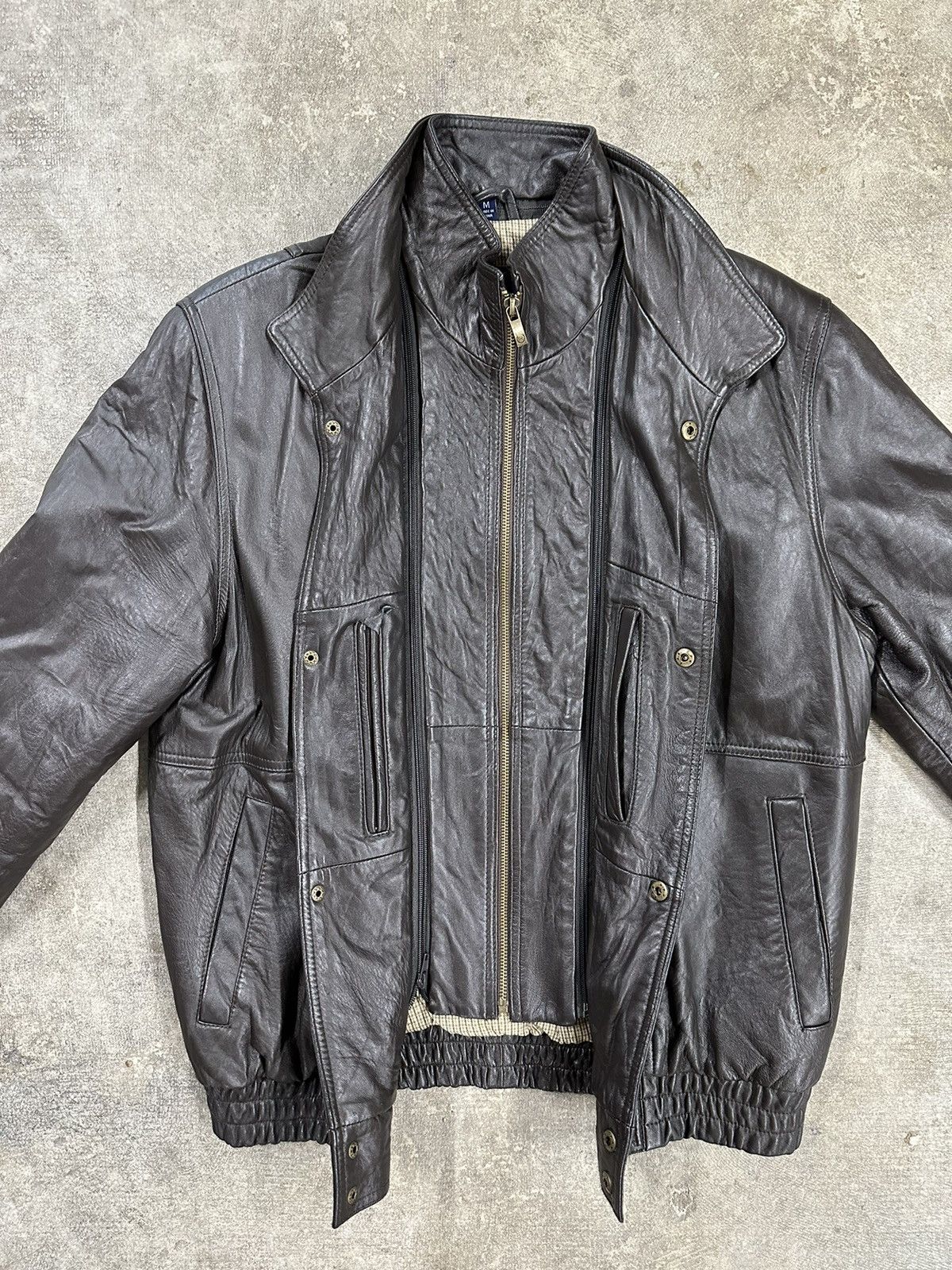 Chaps Ralph Lauren Vintage 90s Chaps Ralph Lauren Brown Leather Jacket Size US M / EU 48-50 / 2 - 9 Thumbnail