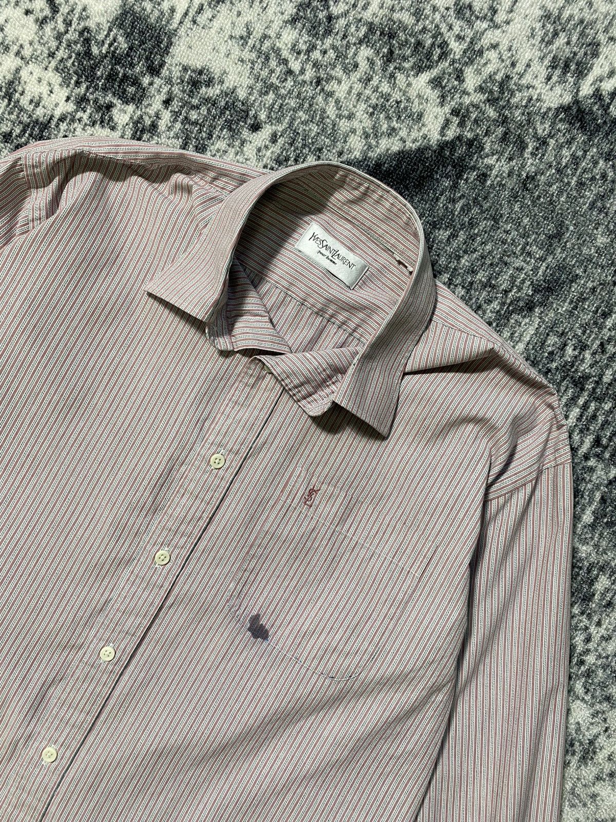 Yves Saint Laurent Vintage YSL Classic Shirt Button Ups Long Sleeve Size US L / EU 52-54 / 3 - 2 Thumbnail