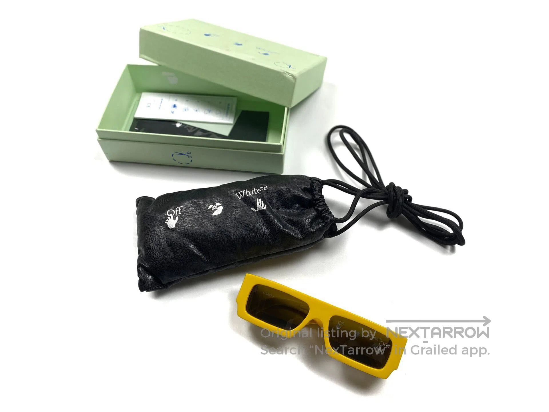 Off-White Off-White Arrow Logo Yellow Sunglasses Size ONE SIZE - 5 Thumbnail