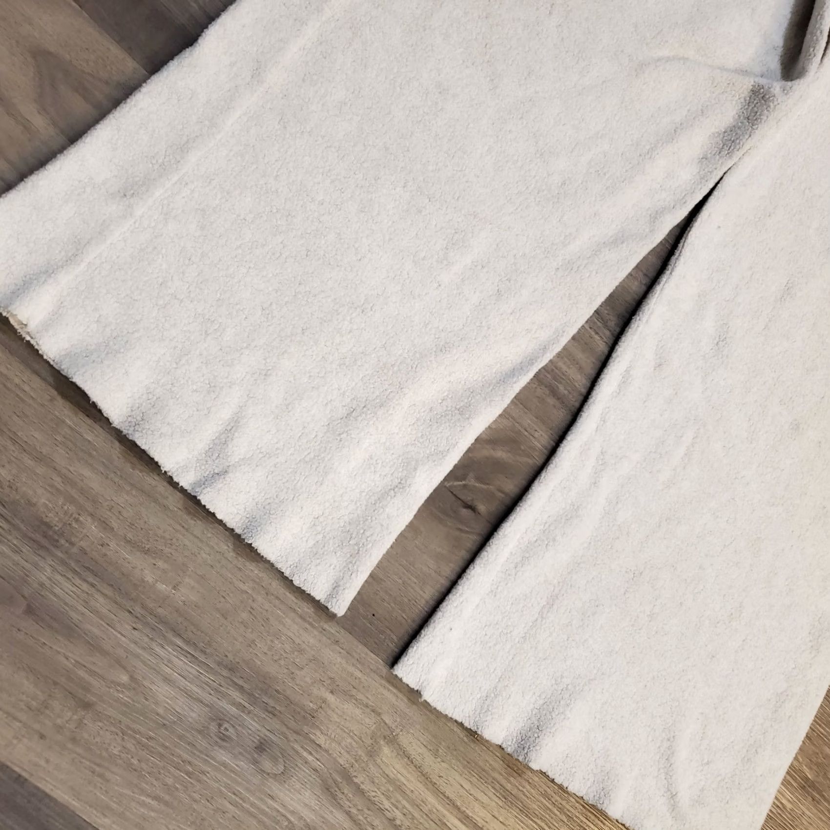 Vintage Aerie Womens L Ivory Relaxed Soft Terry Wide Leg Jogger Pants Lounge Wide-Leg Pants Casual Girls? Size 36" / US 14 / IT 50 - 7 Thumbnail