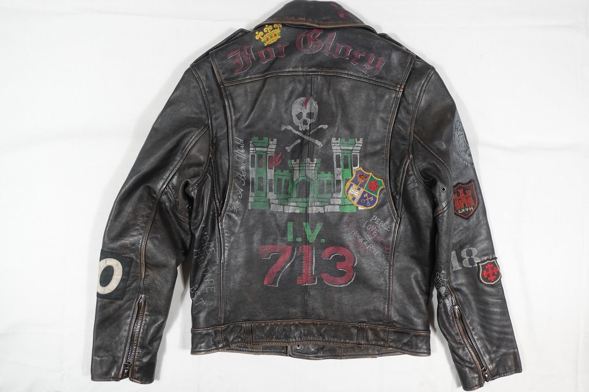 Polo Ralph Lauren Polo Ralph Lauren Jacket Leather Moto Varsity Skull NWOT S Size US S / EU 44-46 / 1 - 2 Thumbnail
