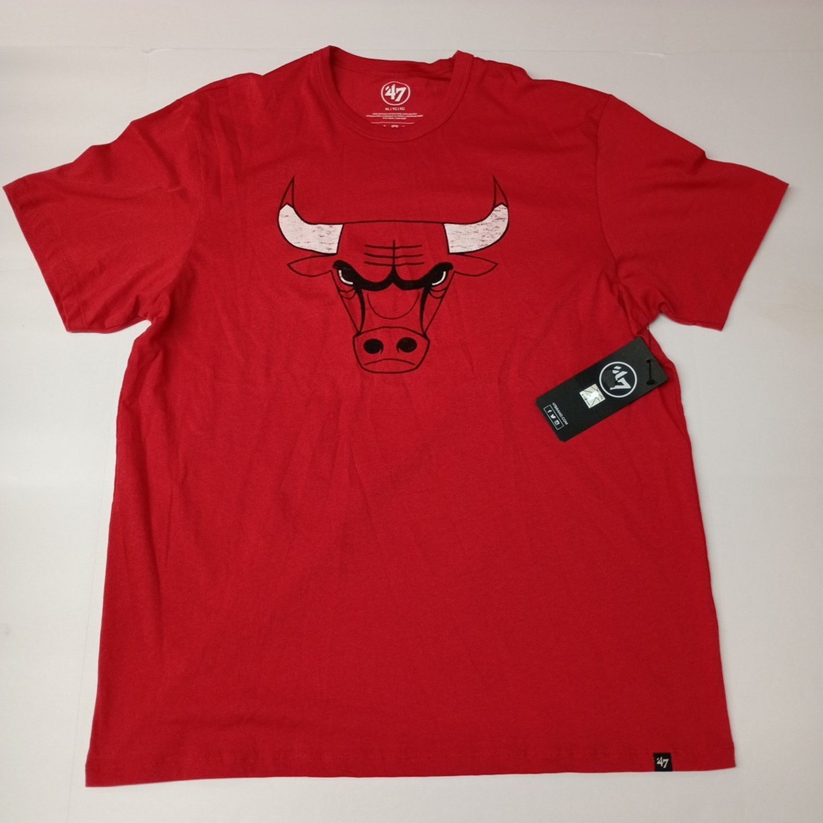 47 Brand Chicago Bulls Basketball T-Shirt Men's XL Red Tee '47 Brand Size US XL / EU 56 / 4 - 1 Thumbnail