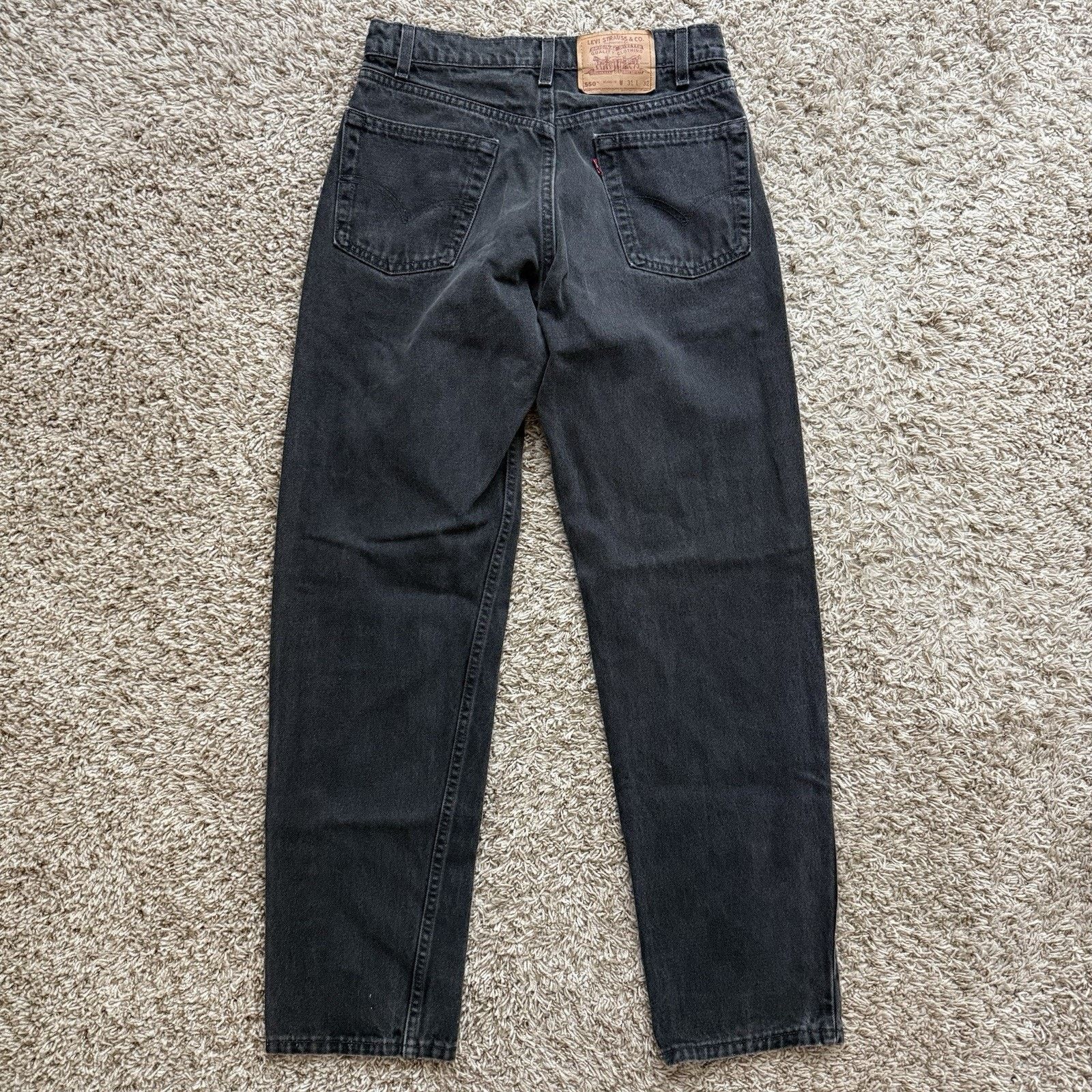 Levi's × Vintage Vintage Levi’s Made In USA 550 Relaxed Fit Black Denim Jeans Size US 28 / EU 44 - 2 Thumbnail