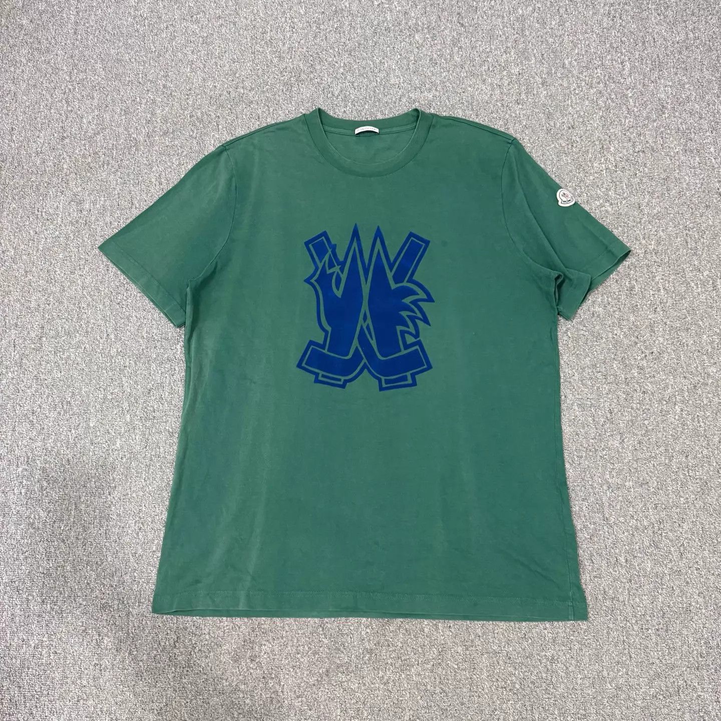 Moncler Green Short Sleeve Graphic T-Shirt Size US XXL / EU 58 / 5 - 1 Thumbnail