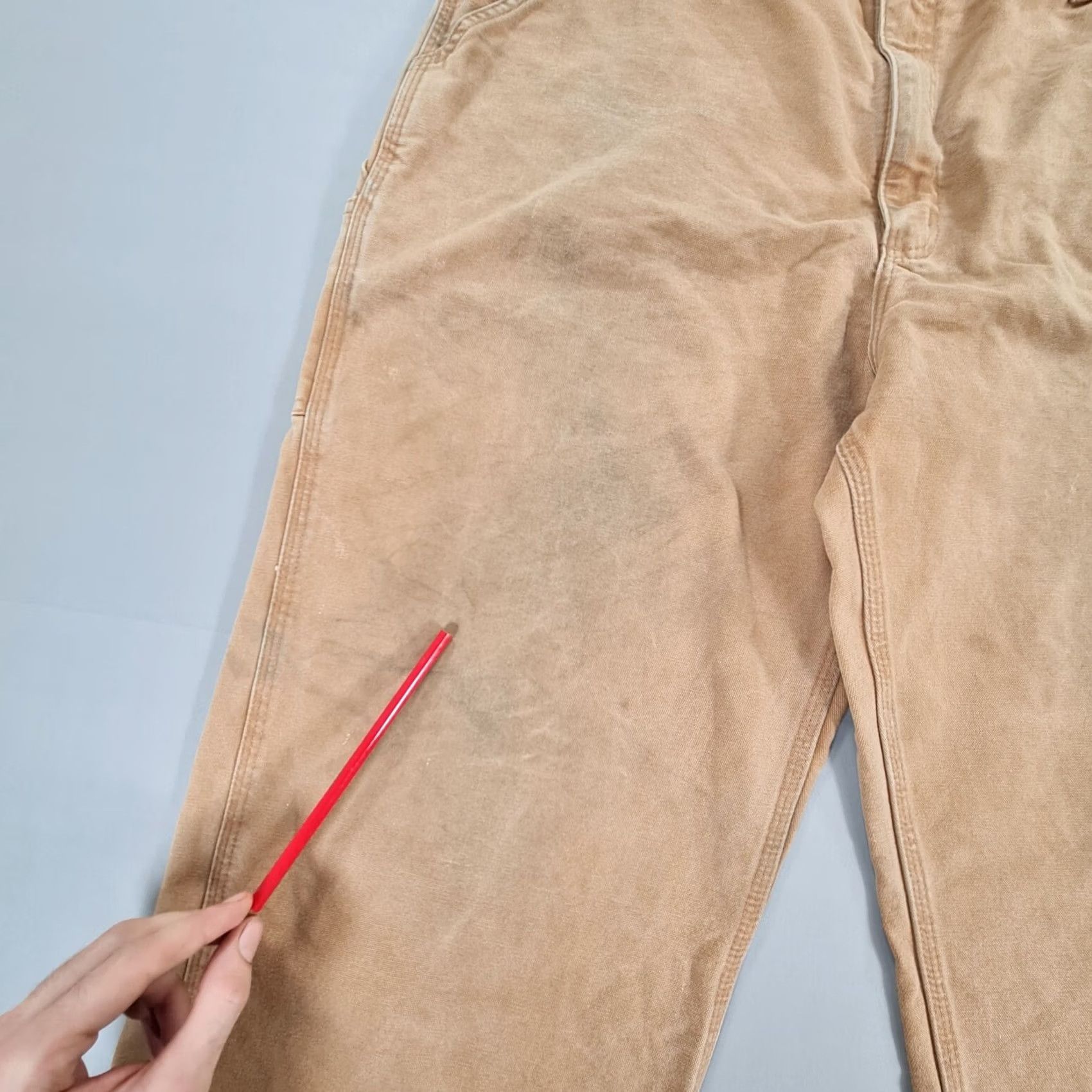 Carhartt Carhartt Mens Trousers Canvas Brown W38 L29 Carpenter Fit Dungaree Pants B11 BRN Size US 38 / EU 54 - 5 Thumbnail