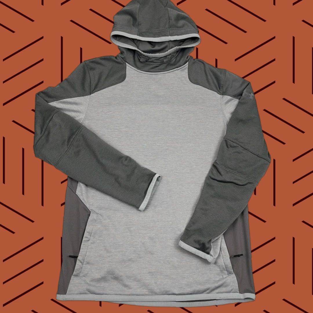 Under Armour Under Armour Coldgear Reactor Hoodie Mens M Gray Fleece Lined Running Training Jacket Size US M / EU 48-50 / 2 - 1 Thumbnail