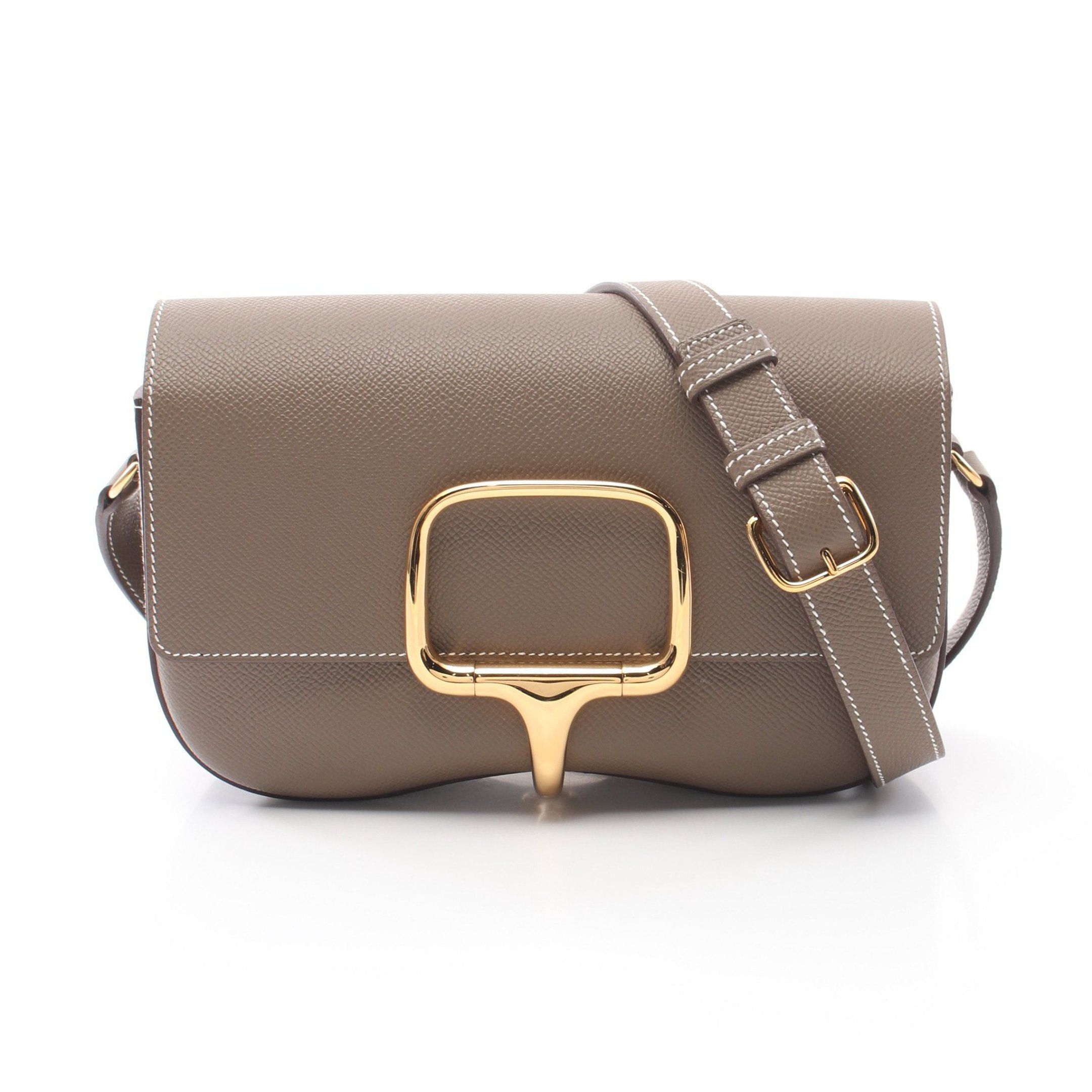 Hermes Hermes Della Cavalleria Elan Etoupe Shoulder Bag Veau Epsom Gray Brown Gold Hardware B Stamp Size ONE SIZE - 1 Thumbnail