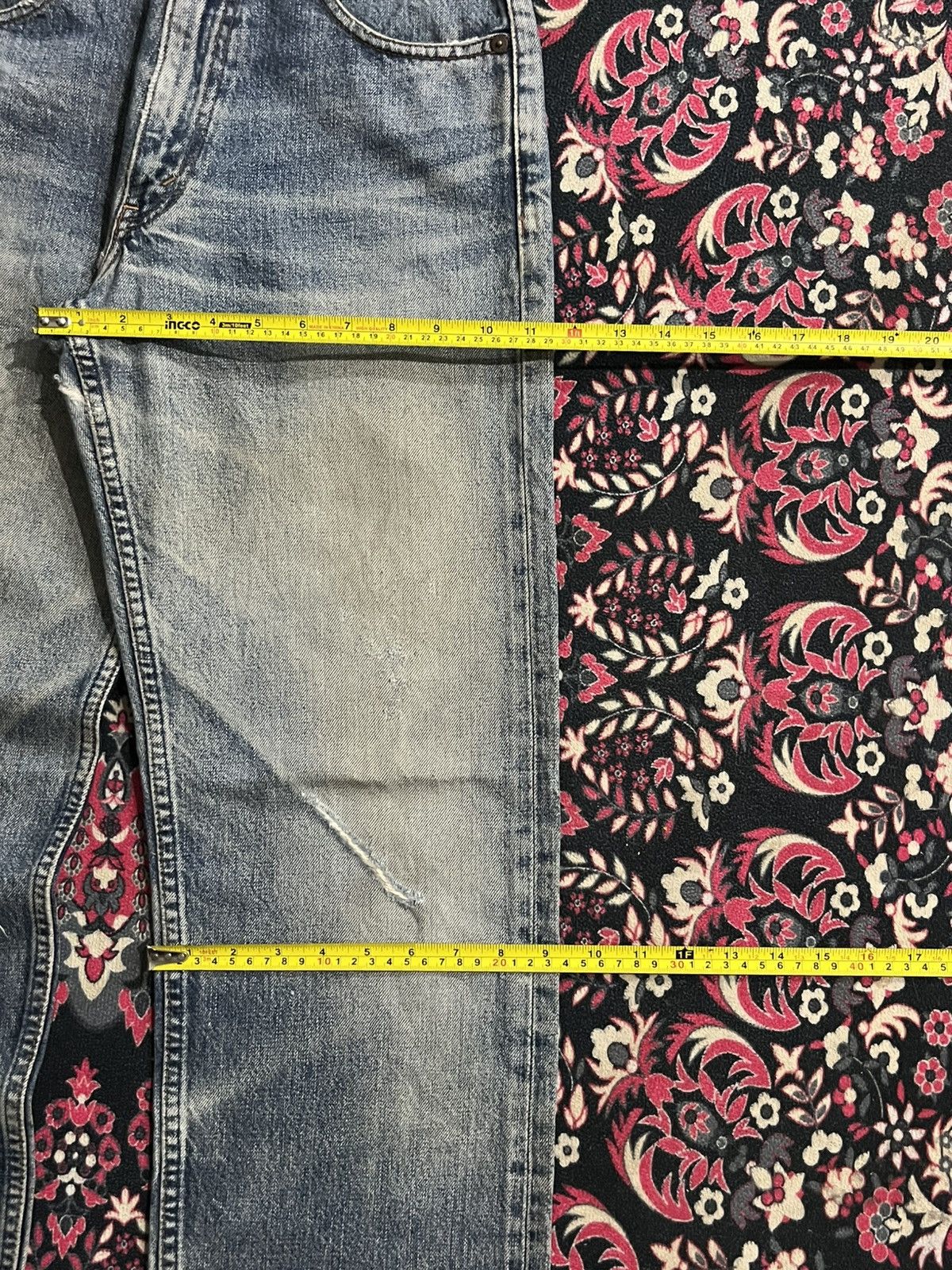 Levi's Vintage Levi’s 503 Blue Washed Distressed Straight Jeans Size US 30 / EU 46 - 15 Thumbnail