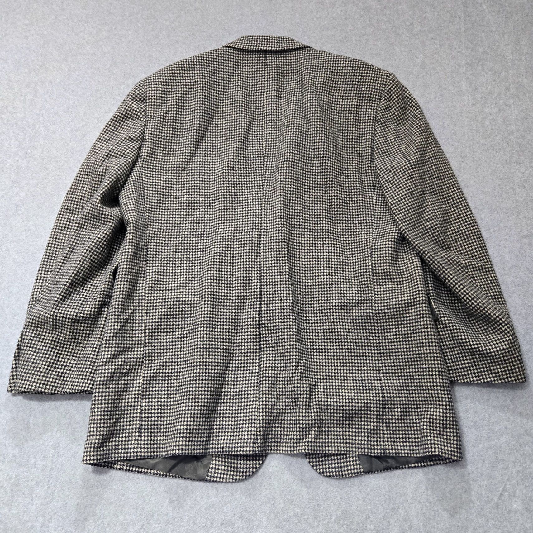 Hart Schaffner Marx Hart Schaffner Marx Blazer Mens 43R Houndstooth Wool Sport Coat Jacket Size 46R - 7 Thumbnail