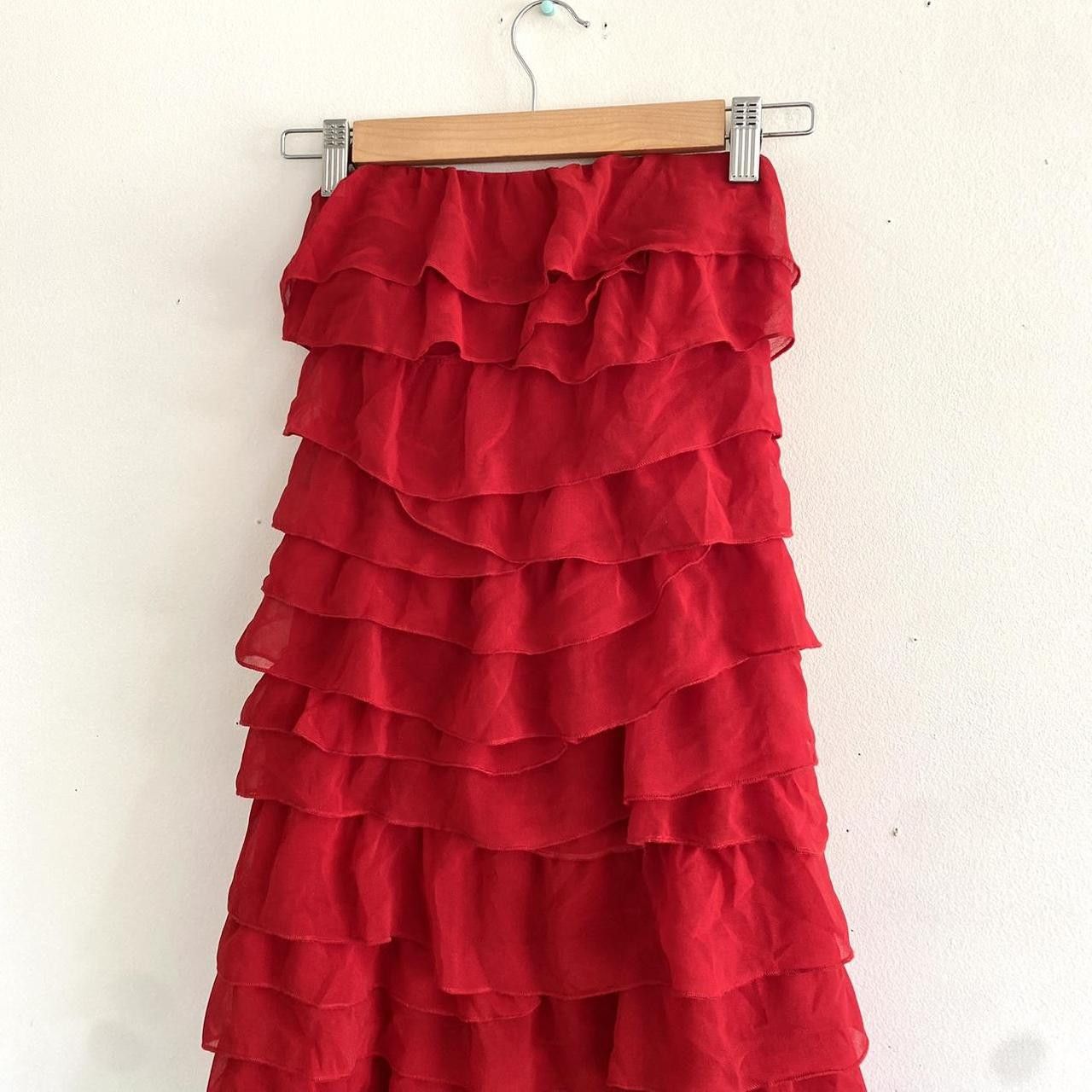 Guess VINTAGE GUESS MINI DRESS RUFFLED WOMENS SIZE 3 RED Size XS / US 0-2 / IT 36-38 - 3 Thumbnail